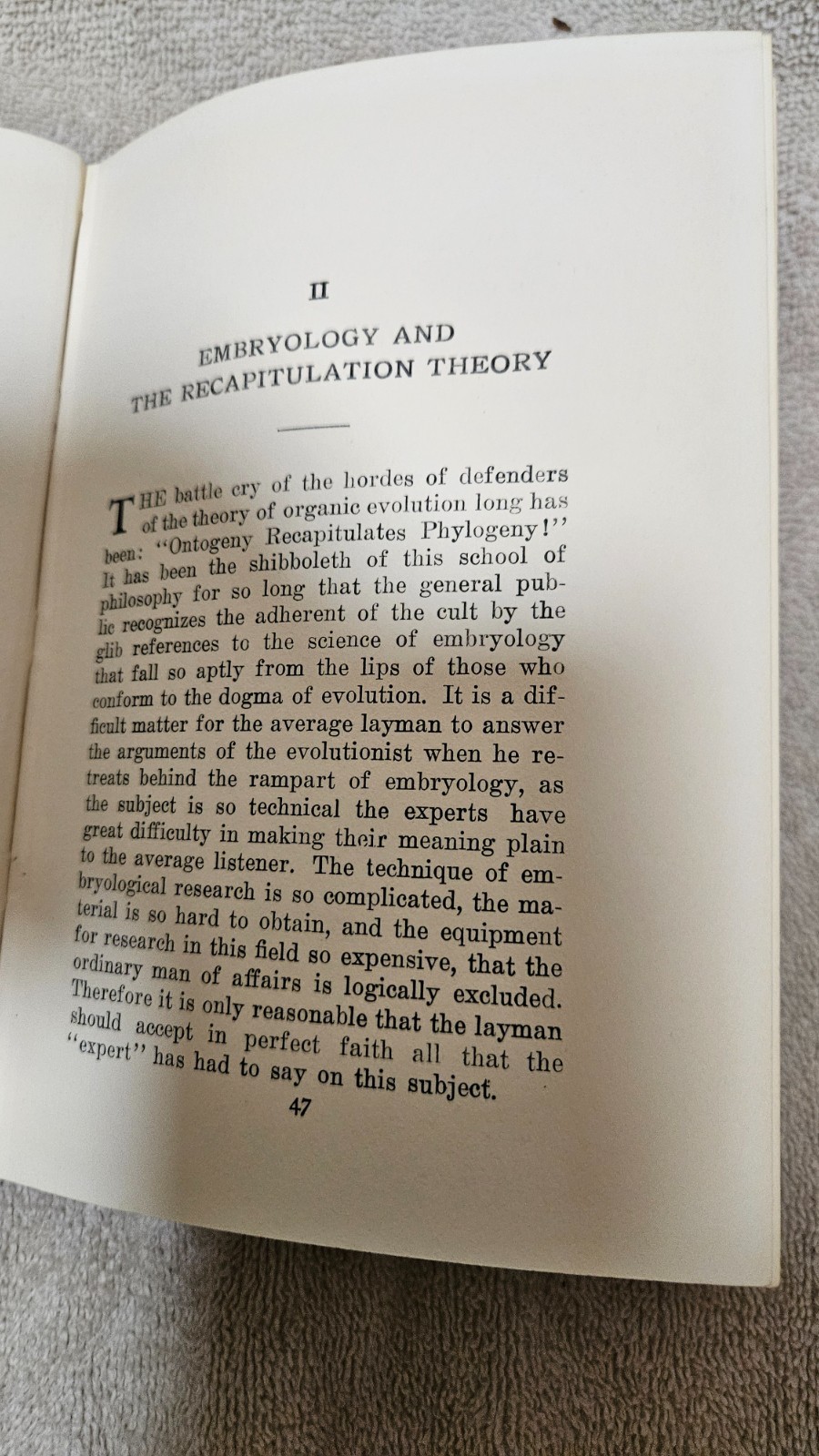 ‡ 🐒 Theory of Evolution and Facts of Science by Rimmer • 1935 HC 4th Ed Ex-Libr