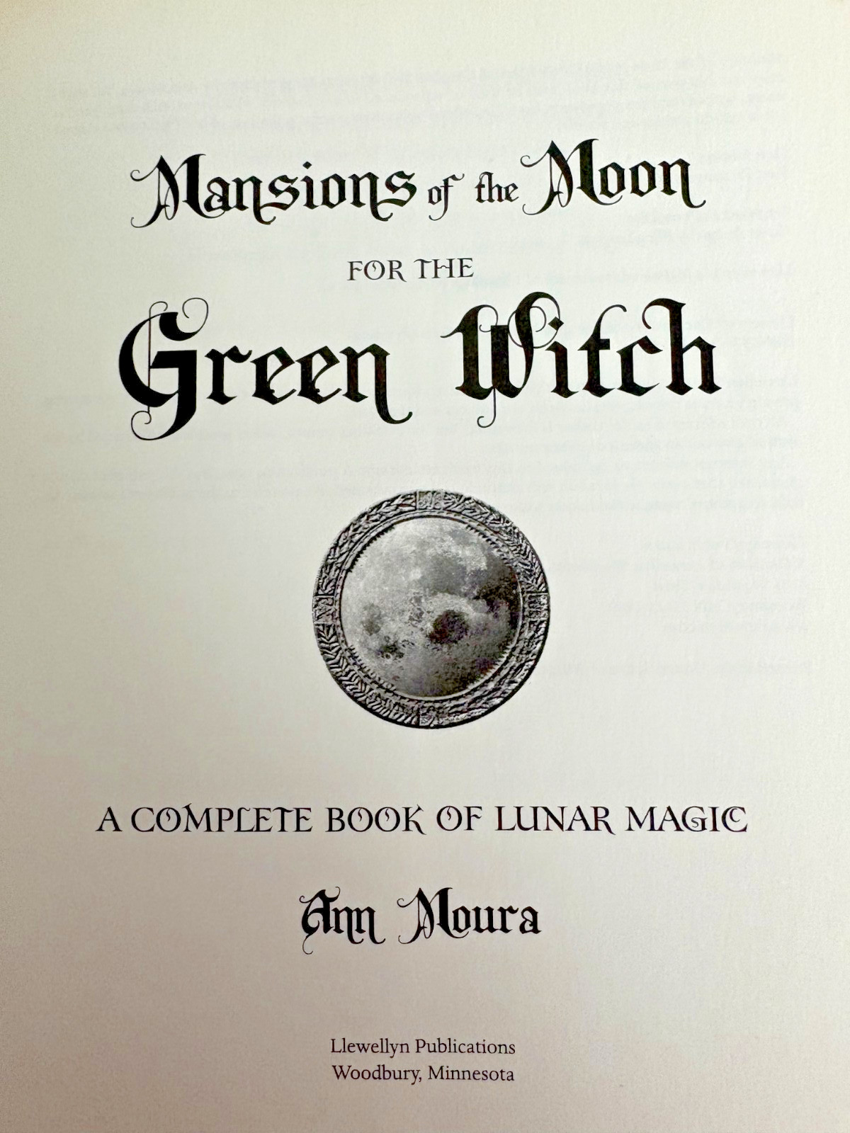 Mansions of the Moon for the Green Witch by Ann Moura 2010 Paperback 230 Pages