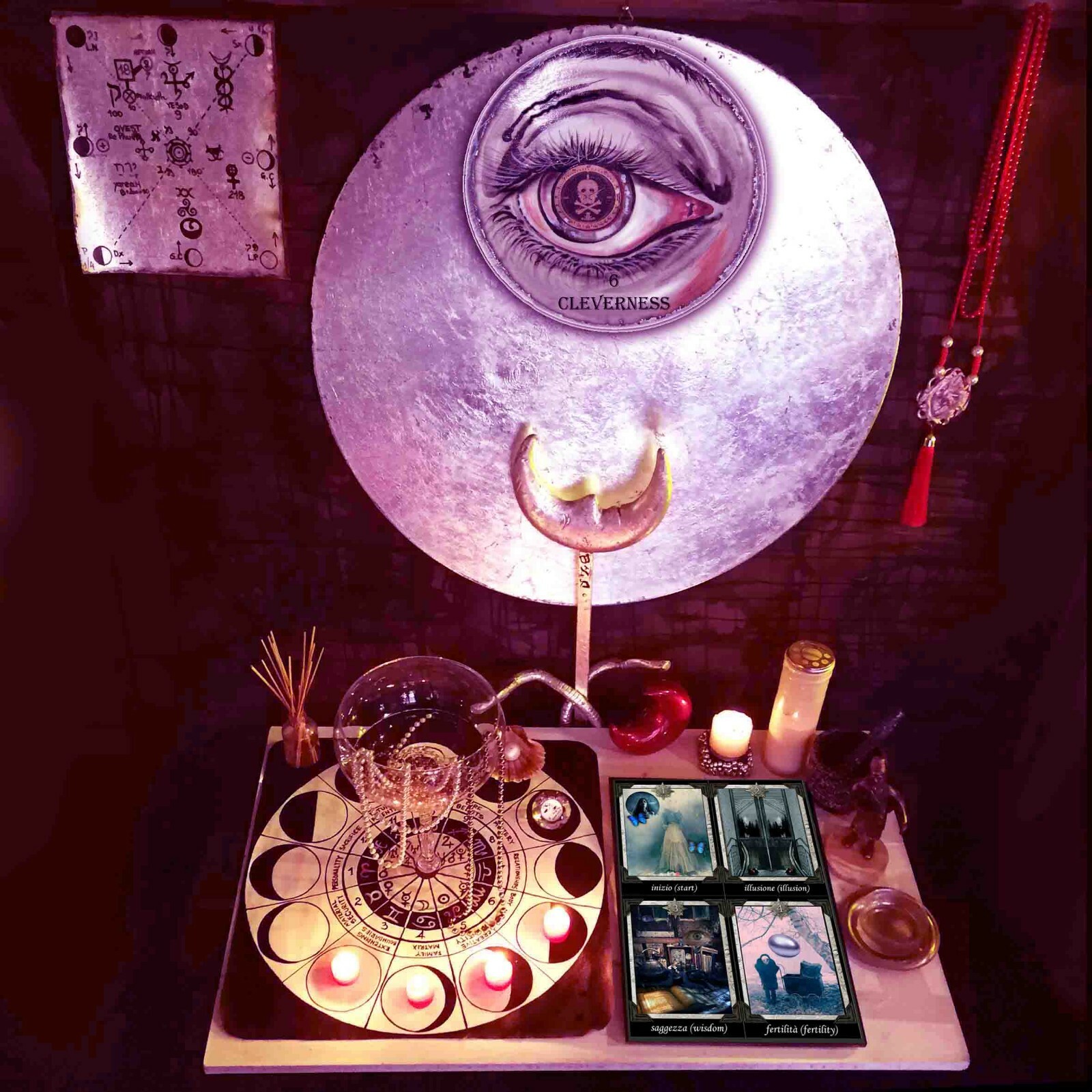 Ask Me Now a Consultation with Eyes Art Tarot Card Deck Cartomancy Tell Fortune