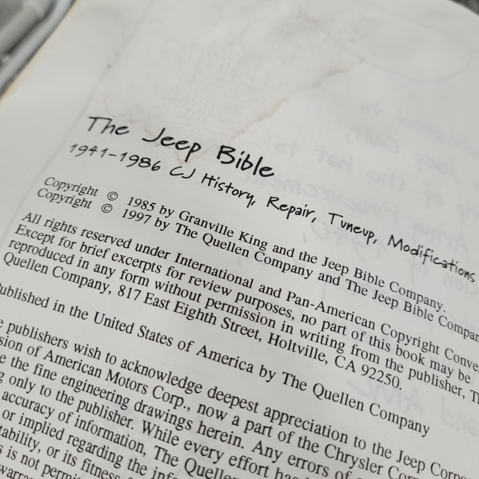 The Jeep Bible 2nd Edition 1941-1986 CJ History Repair Granville King Worthy