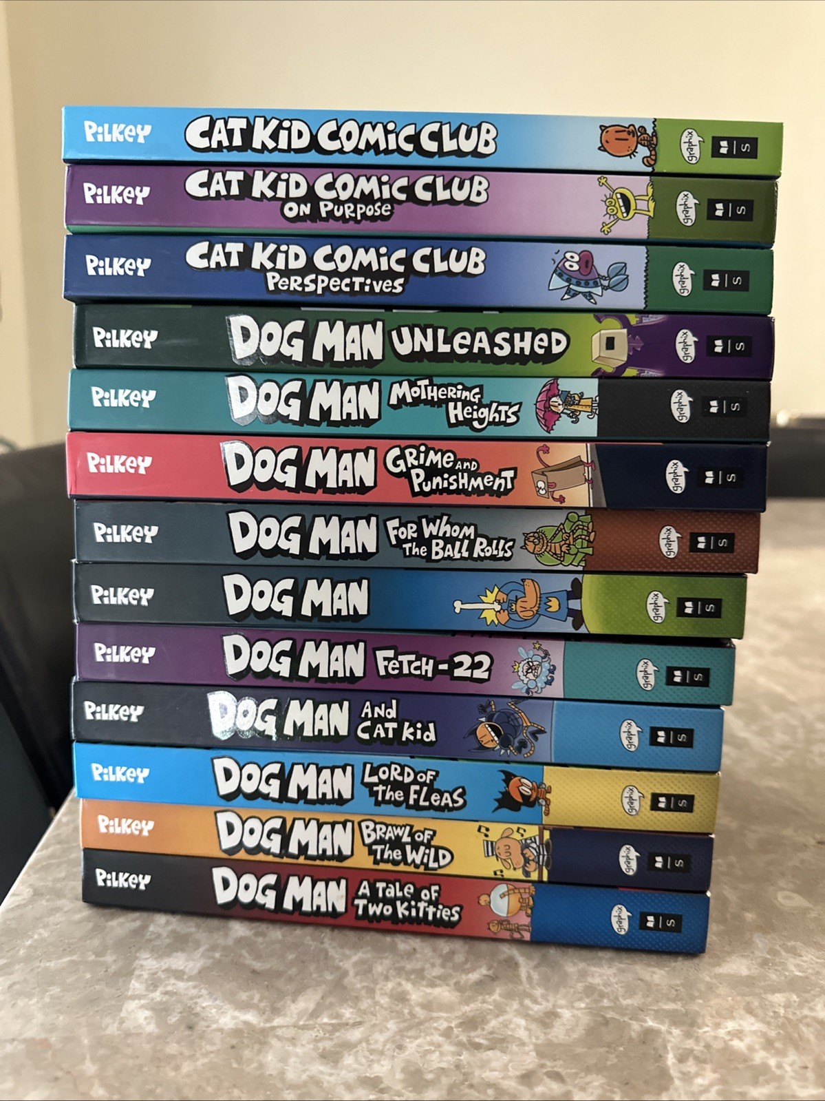 DOG MAN Series Complete Collection Set Books Dav Pilkey HC Hardcover Books Cat