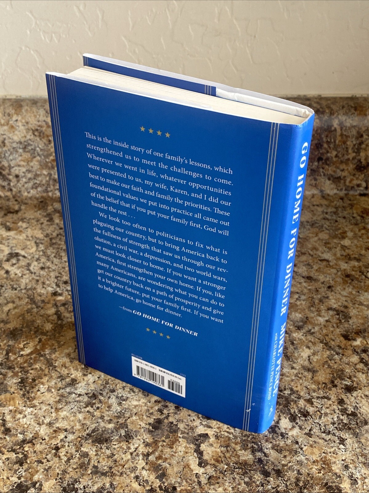 Go Home For Dinner SIGNED by Mike Pence – 1st Printing Near Fine HC