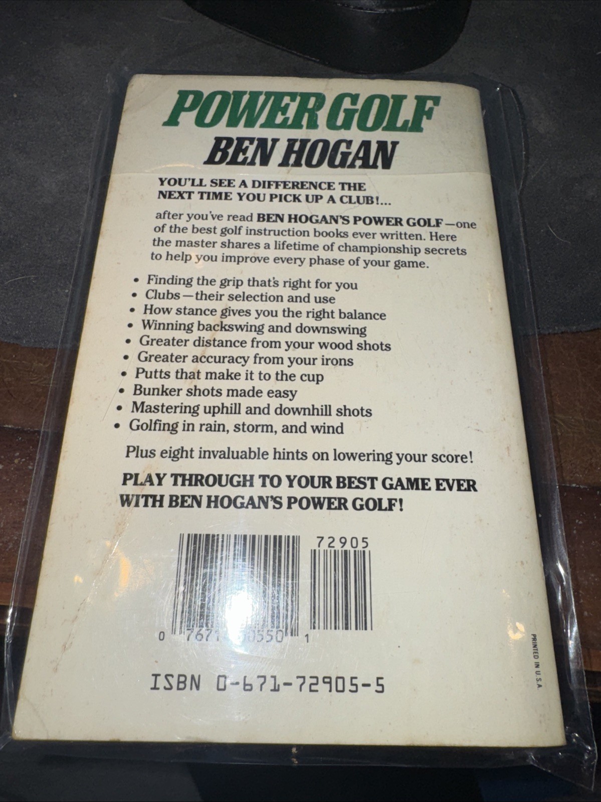BEN HOGAn’S POWER GOLF 1948 PAPERBACK, 178 PAGES