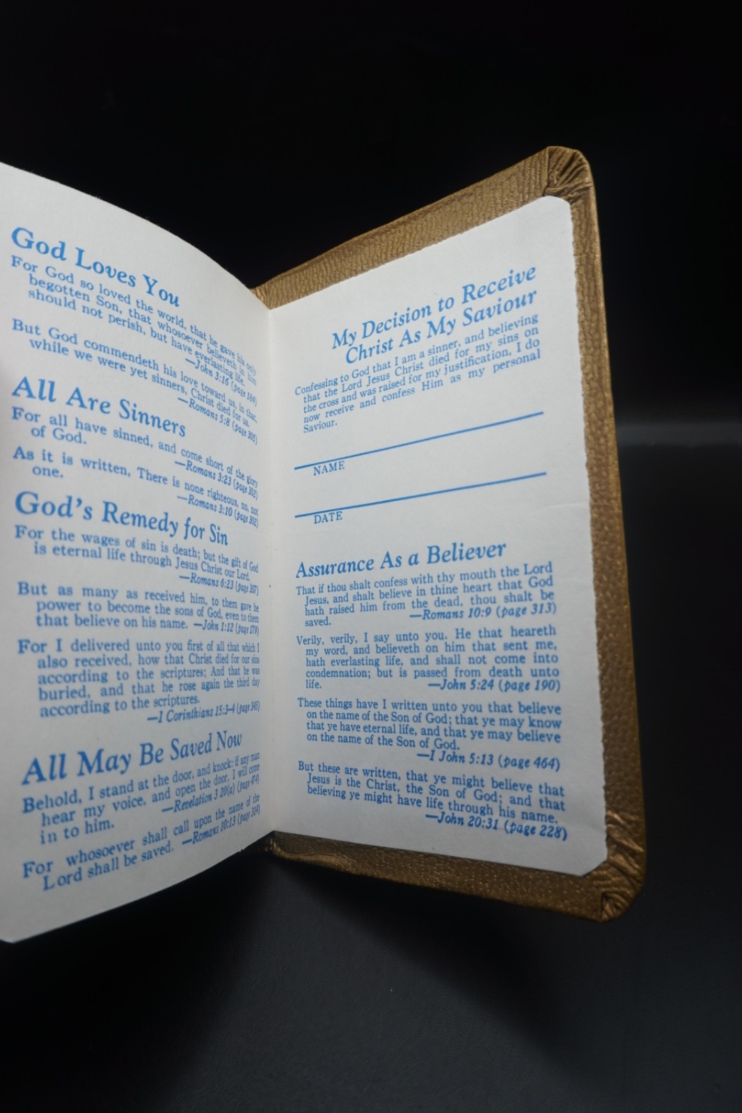 GIDEONS POCKET NEW TESTAMENT OF OUR LORD & SAVIOR JESUS CHRIST PSALMS & PROVERBS