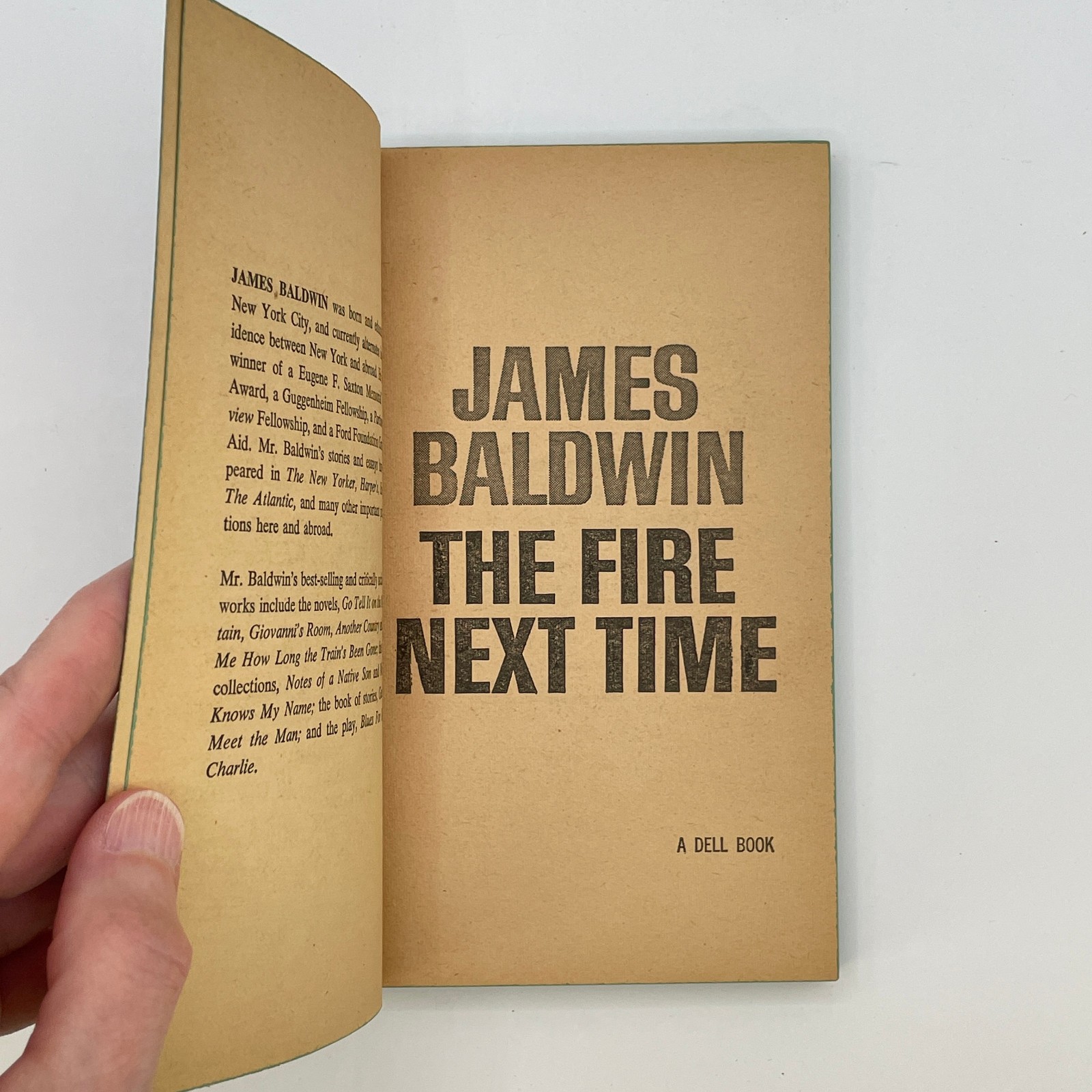 James Baldwin Fire Next Time 1970 Dell Paperback Harlem Black Man America