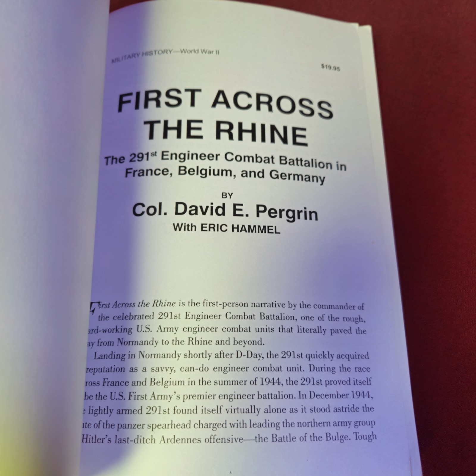 First Across the Rhine : Story of the 291st Engineer Combat Battalion SIGNED
