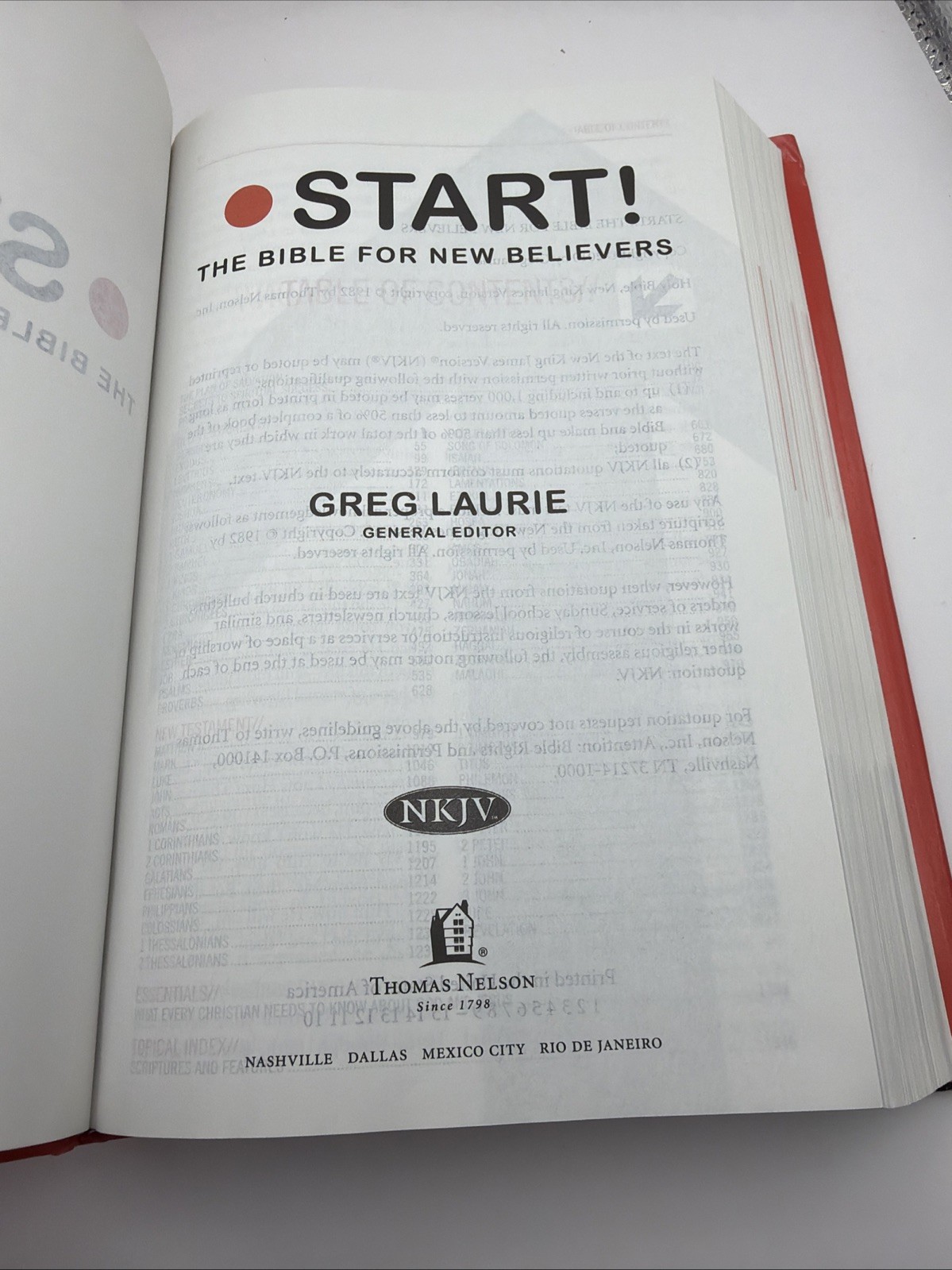 NKJV, START! The Bible For New Believers, Hardcover – Hardcover –