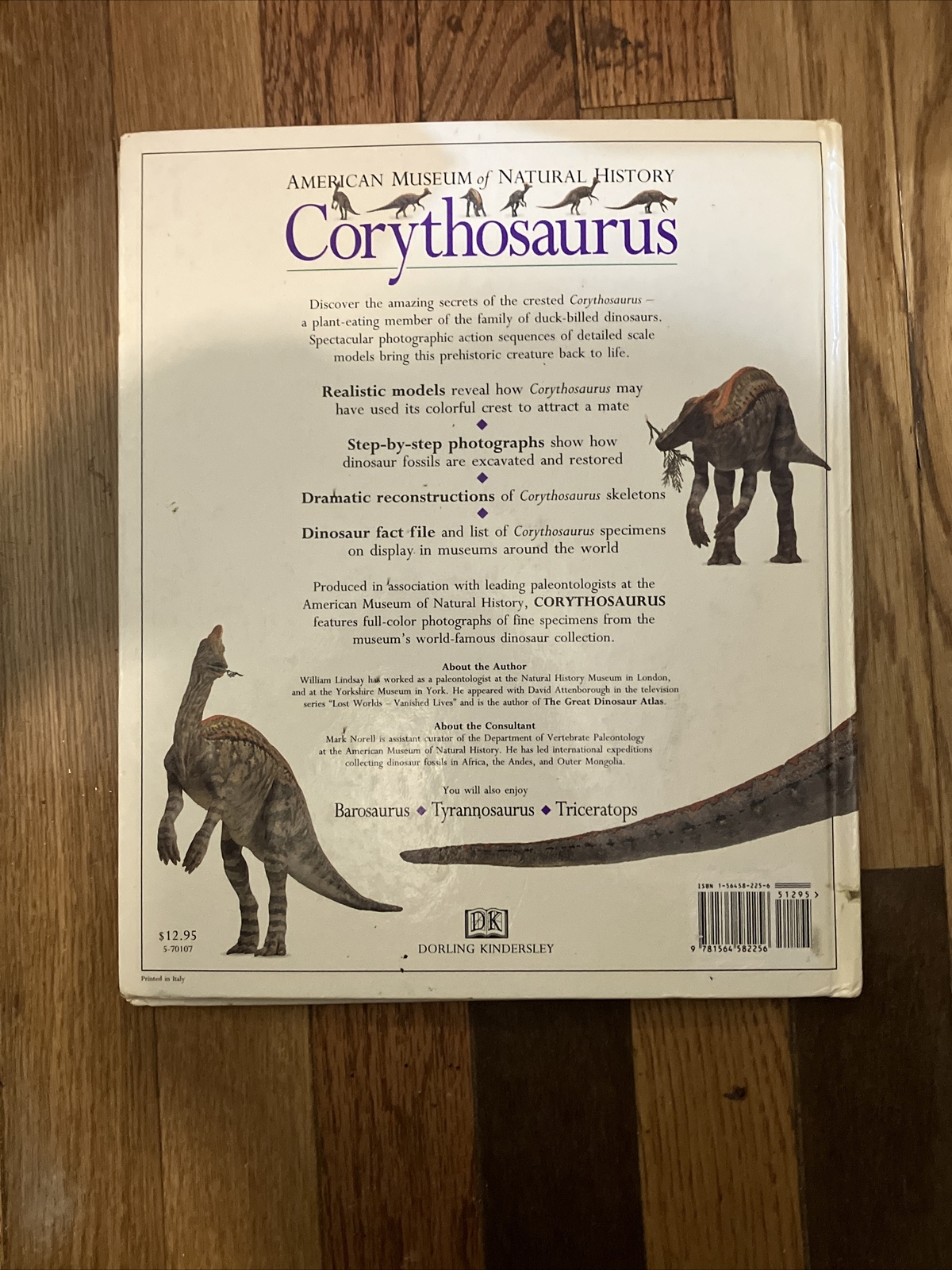 Corythosaurus by William Lindsay 1993 1st Ed. DK Publishers Hardcover