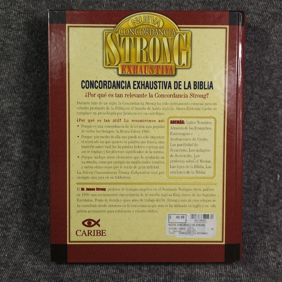 Nueva Concordancia Strong Exhaustiva de la Biblia by James Strong (2002,…