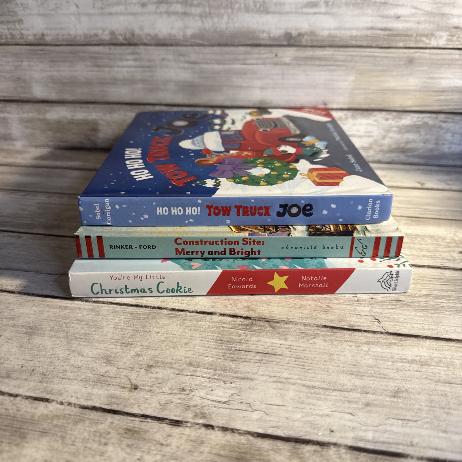 NEW! Lot Of 3 Christmas Touch Feel Experience Books Tow Truck Joe, + 2 More