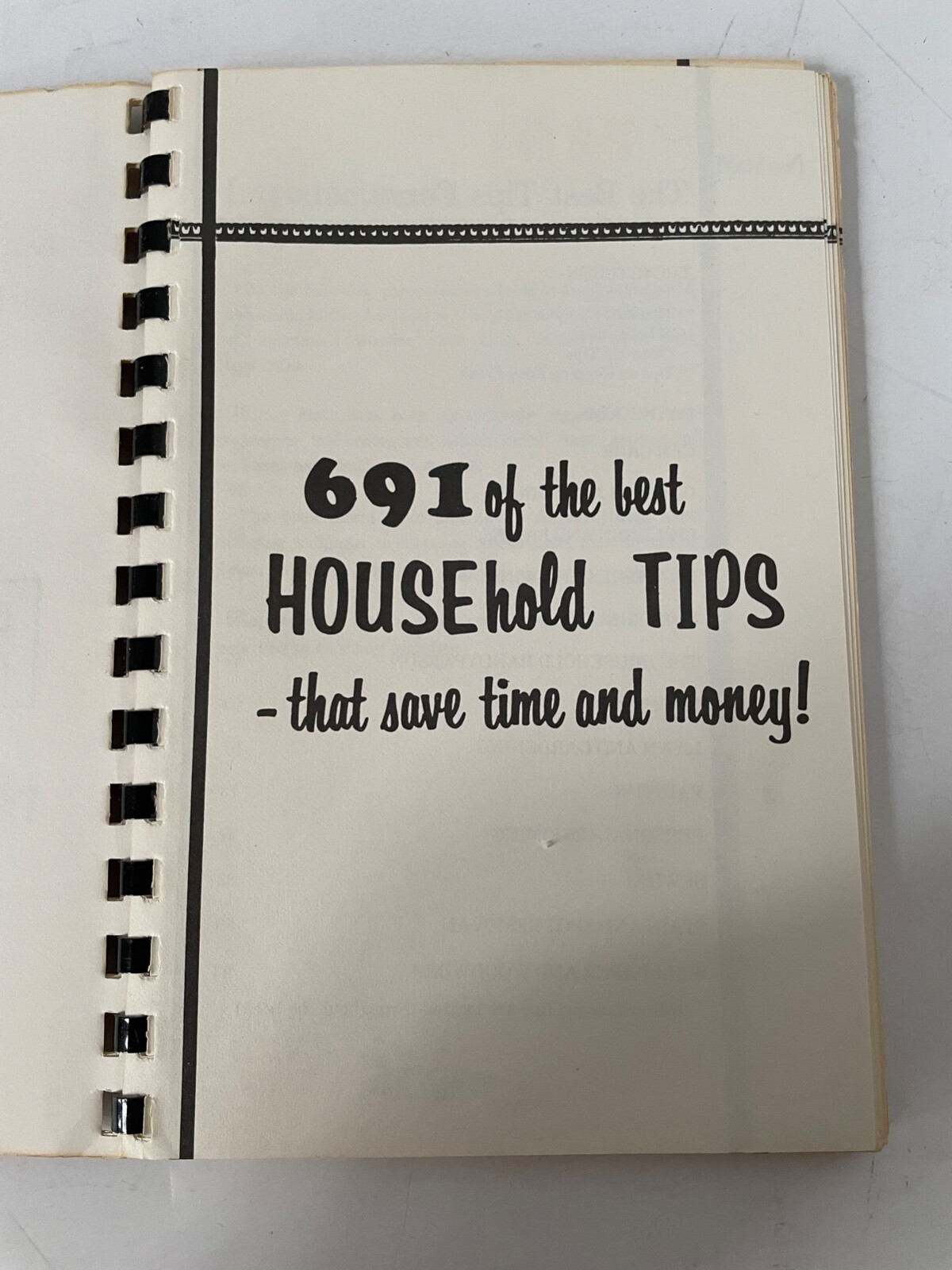 691 0f the BEST HOUSEHOLD TIPS -that save time and money 8 1/2 x 5 3/4 inches