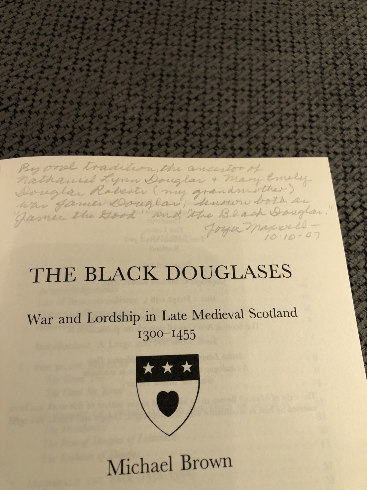 THE BLACK DOUGLASES: WAR AND LORDSHIP IN LATE MEDIEVAL By Michael Brown *VG+*