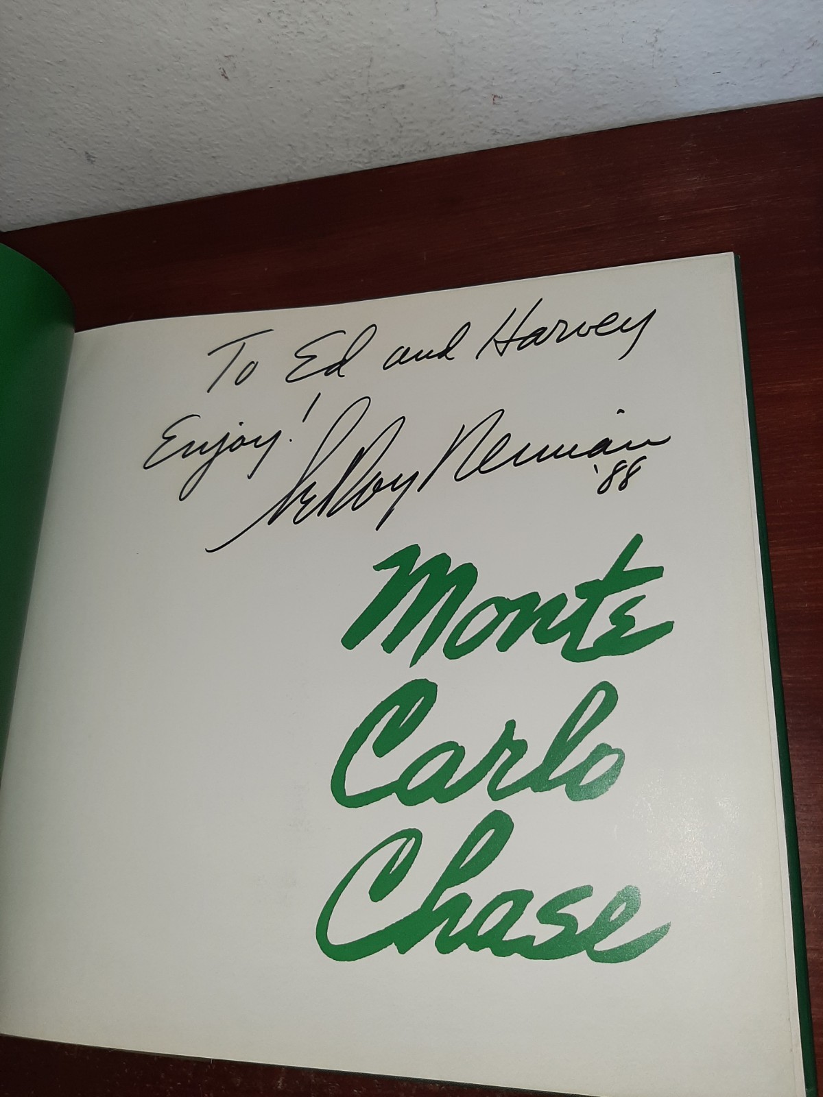 Monte Carlo Chase Leroy Neiman Signed Hardcover