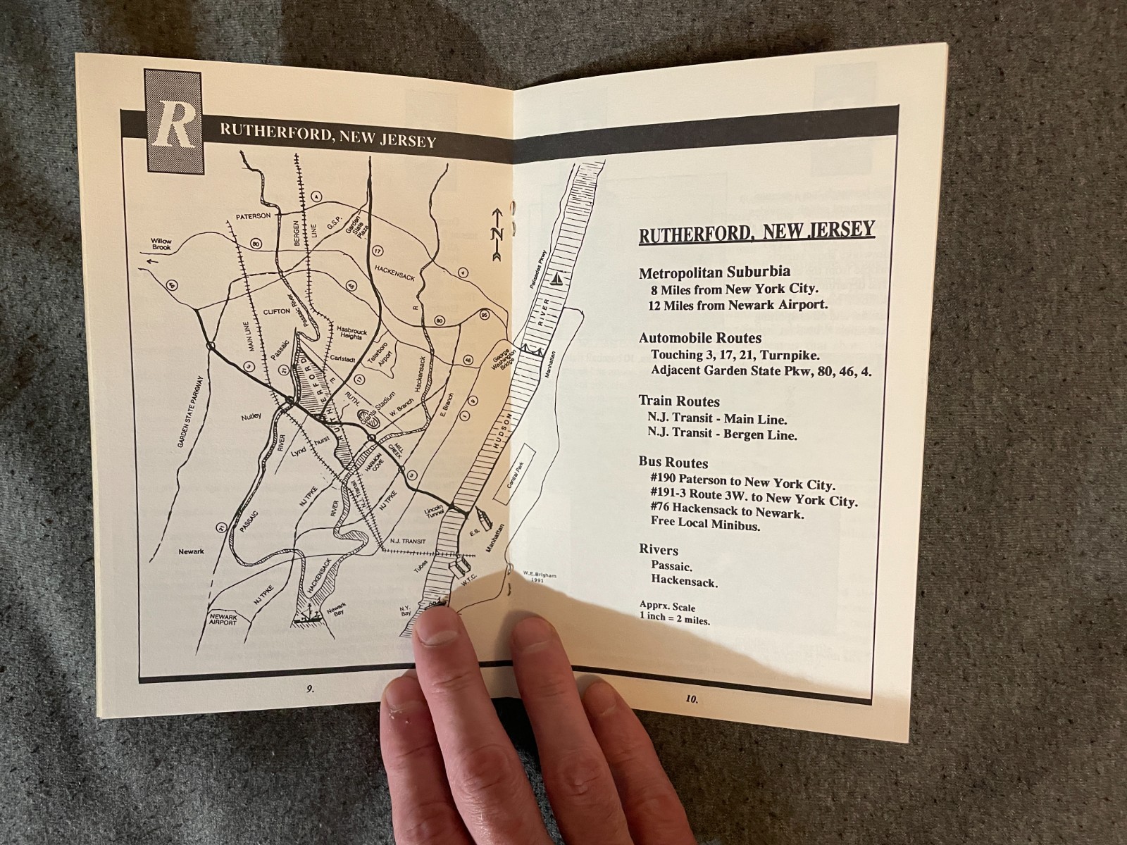A Look at the Borough of Rutherford NJ Booklet 1990’s Vintage 18 Pages