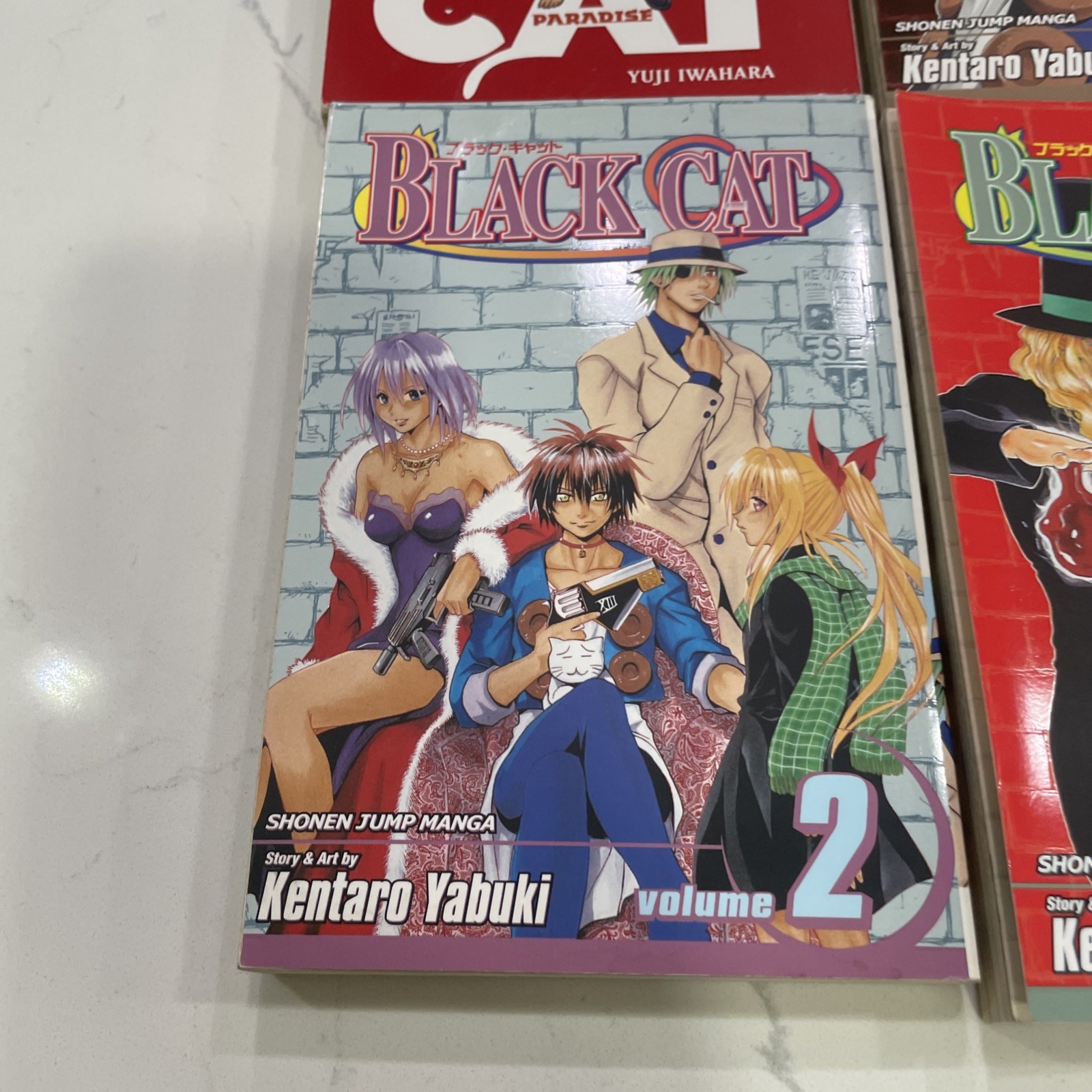 Black Cat Manga Vol 1, 2, 3 Cat Vol 1 English Kentaro Yabuki Shonen Jump Lot 4