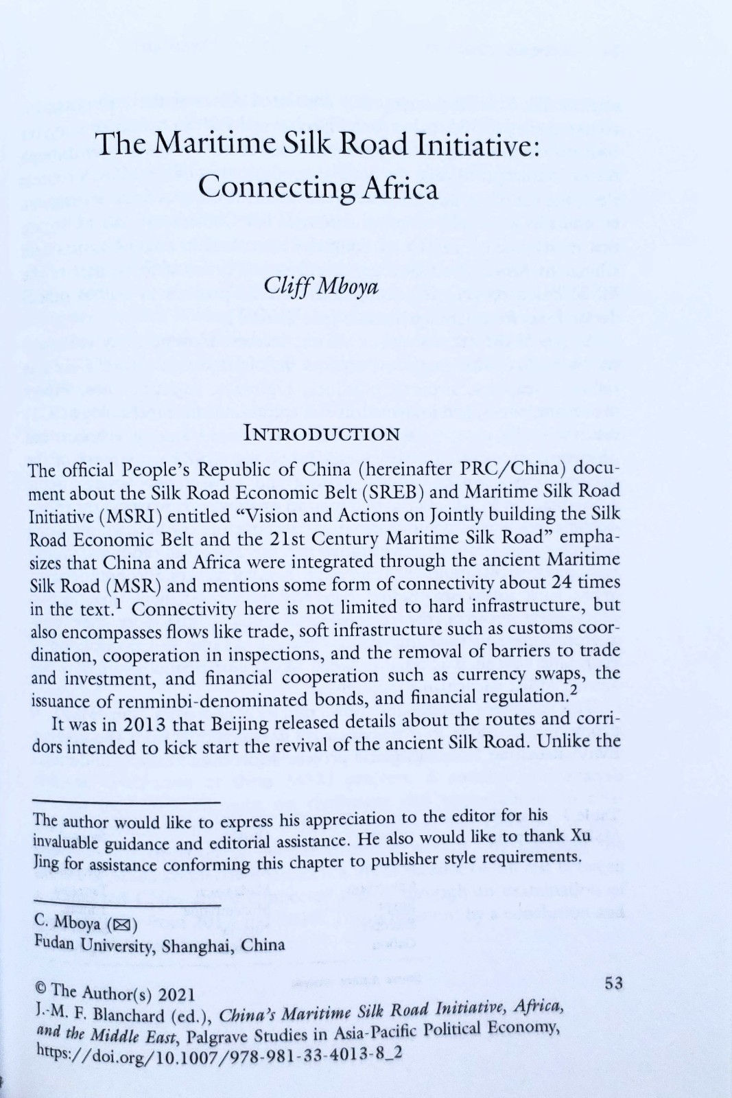 China’s Maritime Silk Road Initiative Africa & the Middle East Signed by Editor