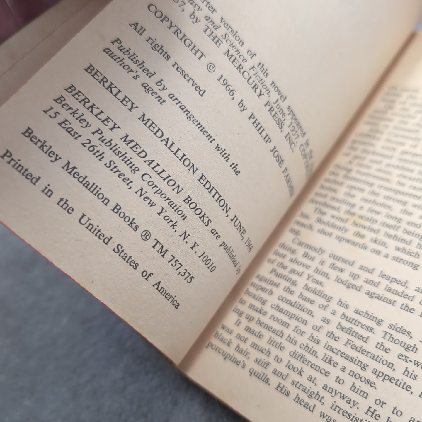 Night of Light (Berkley Books 1966) Philip Jose Farmer, PB, J35 Vtg