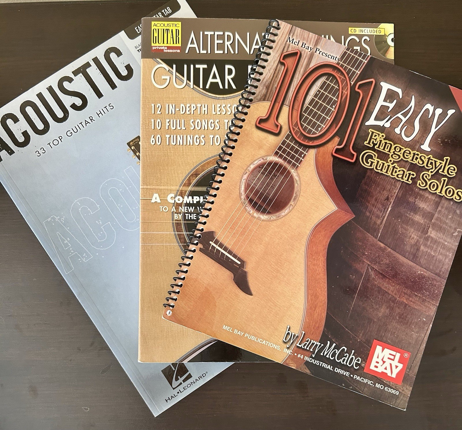 3 Guitar Instruction Books Lot Fingerstyle Acoustic Tabs Alternate Tunings