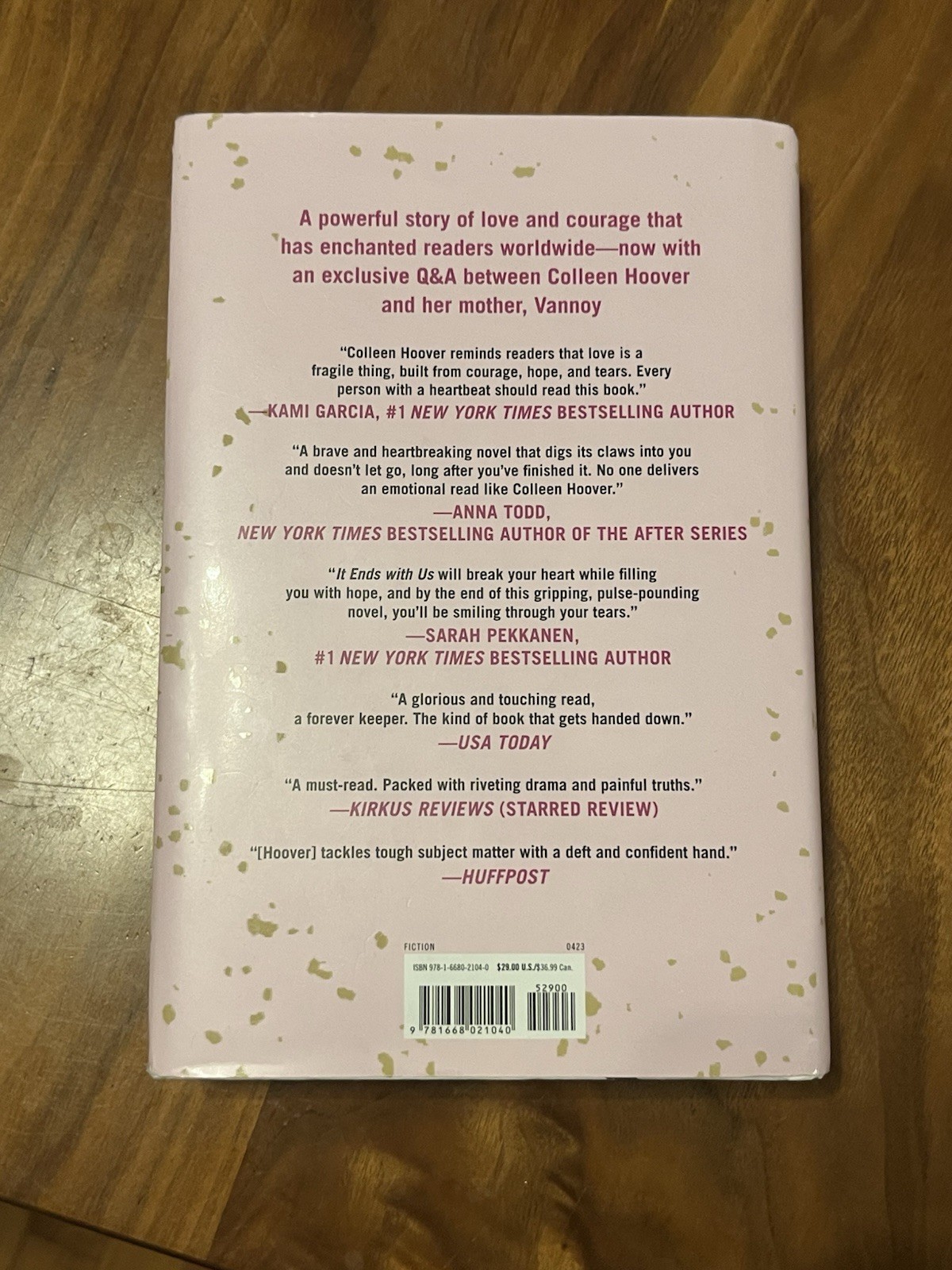 Colleen Hoover It Ends with Us Collector’s Edition Hardcover Fiction Novel