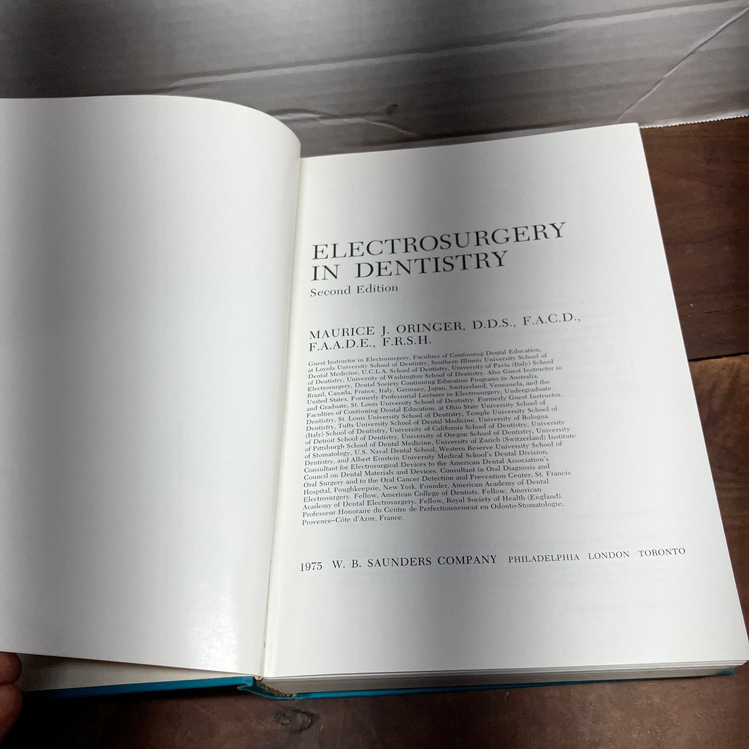 Electrosurgery in Dentistry Oringer 1975 Second Edition Medical Textbook