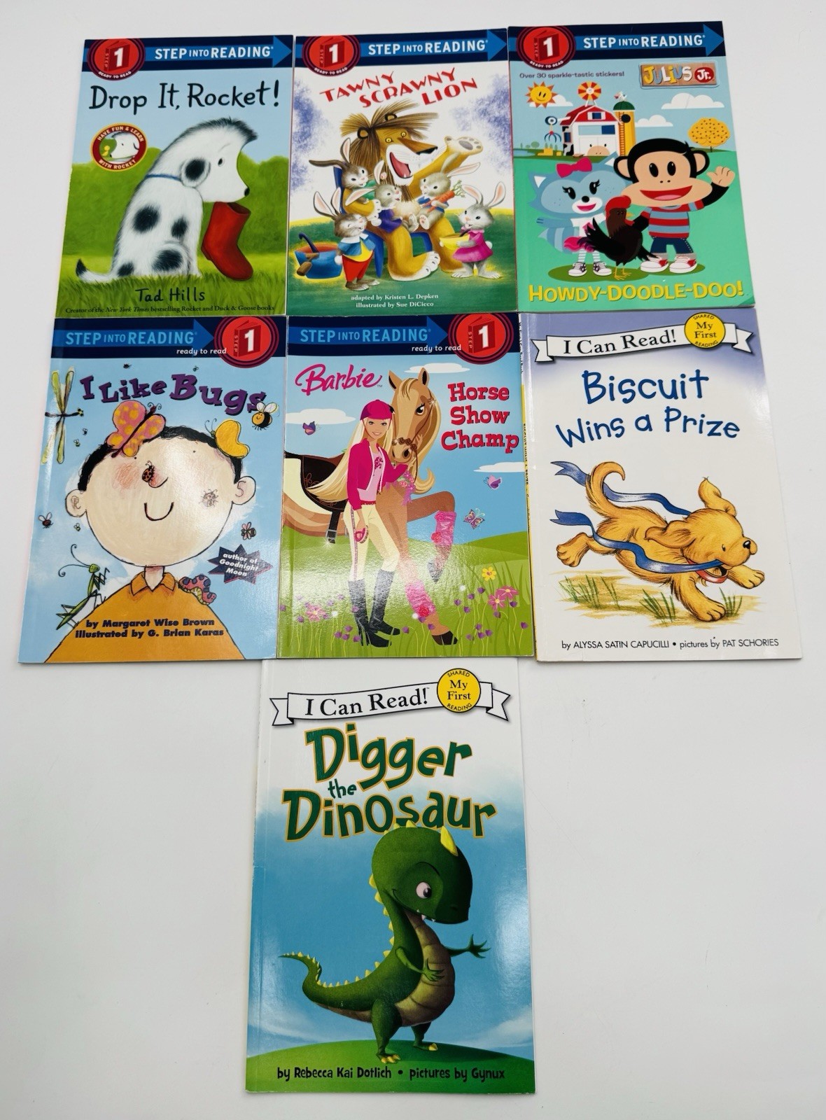 Books Step Into Reading & I Can Read Level 1 Kids Children’s 7pc Educational