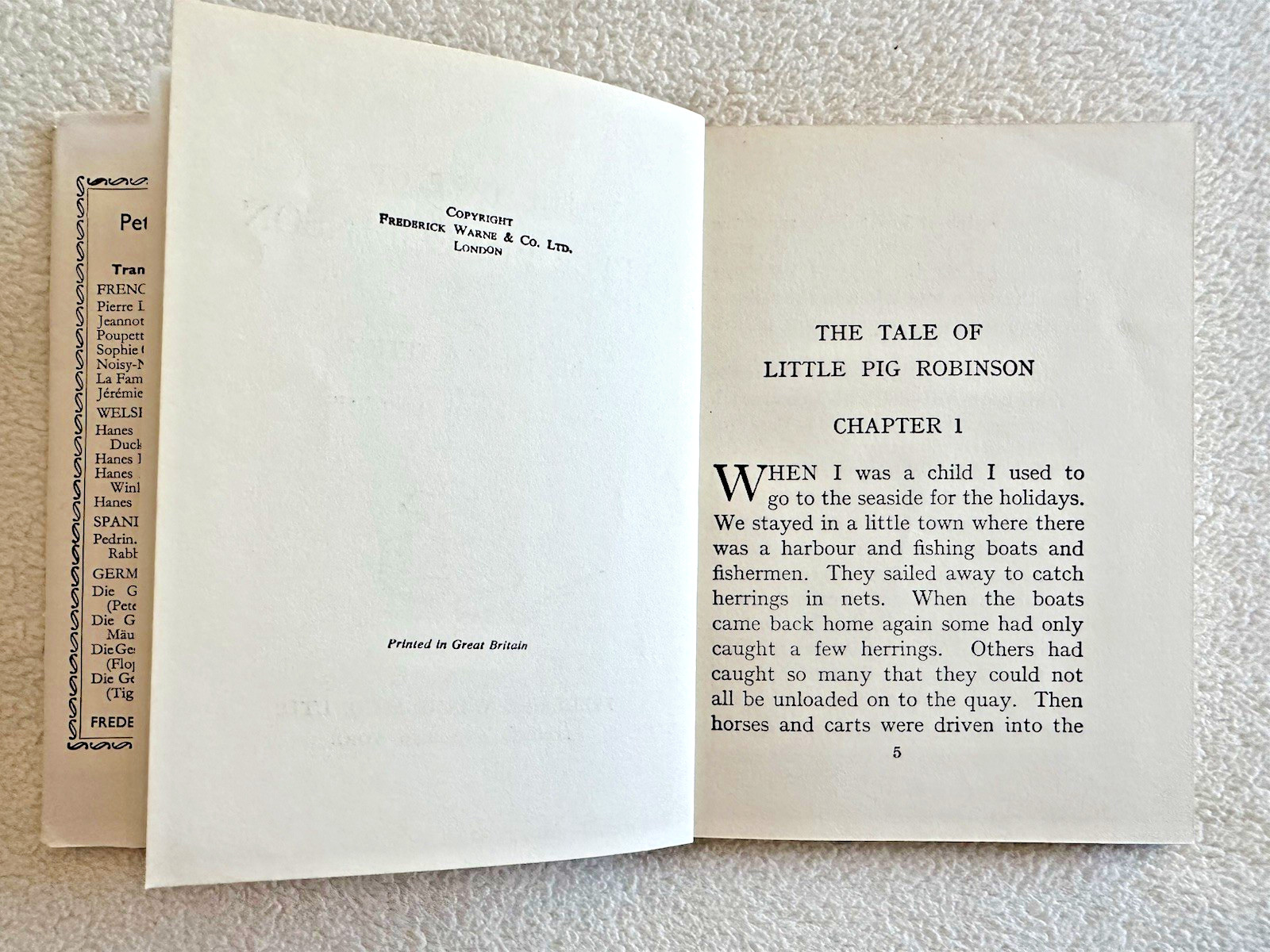 The Tale of Little Pig Robinson, By Beatrix Potter, 1960’s Vintage-VG HB
