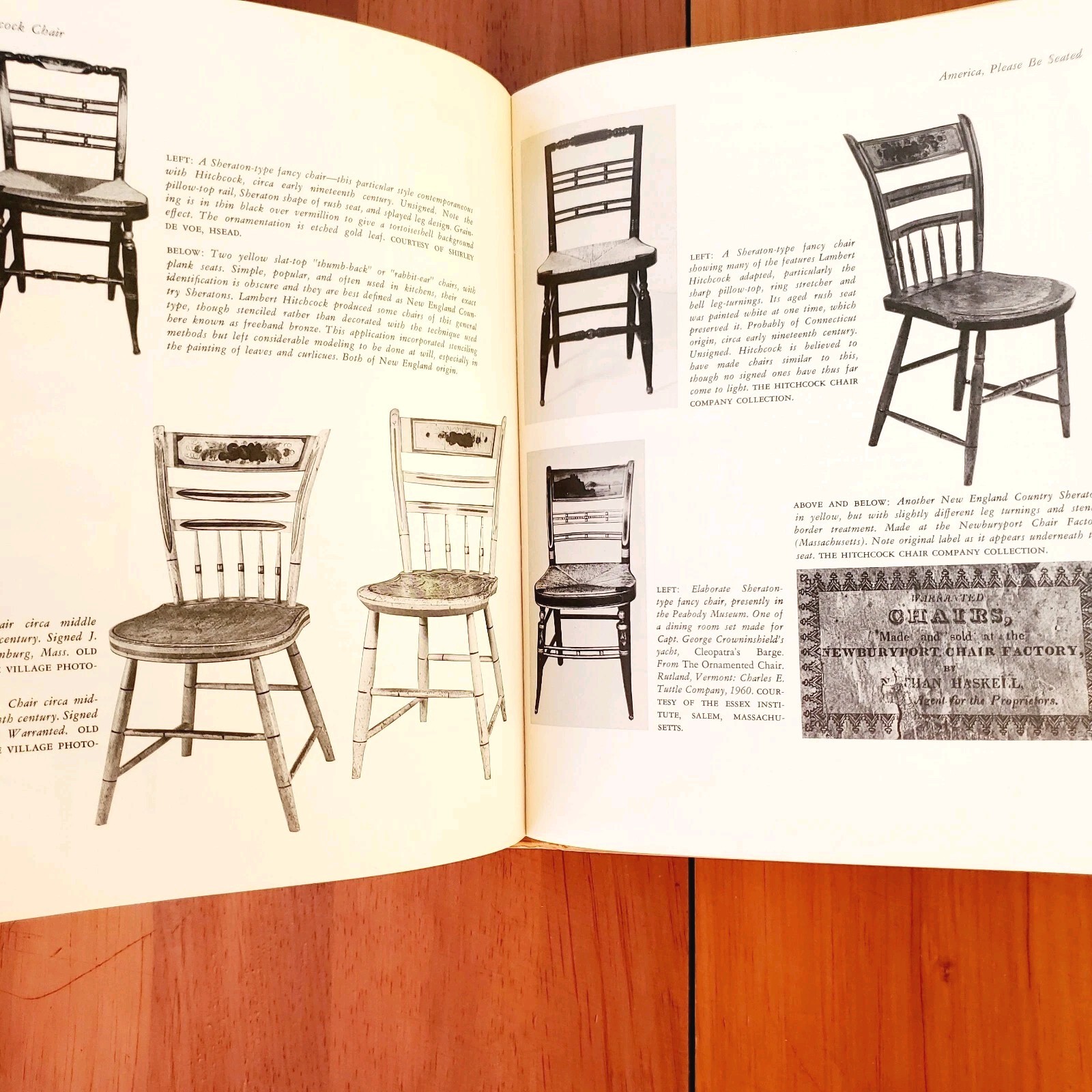 True 1st Ed FINE The Hitchcock Chair John T Kenney HC DJ 1971 411 Photos 8.5×11″