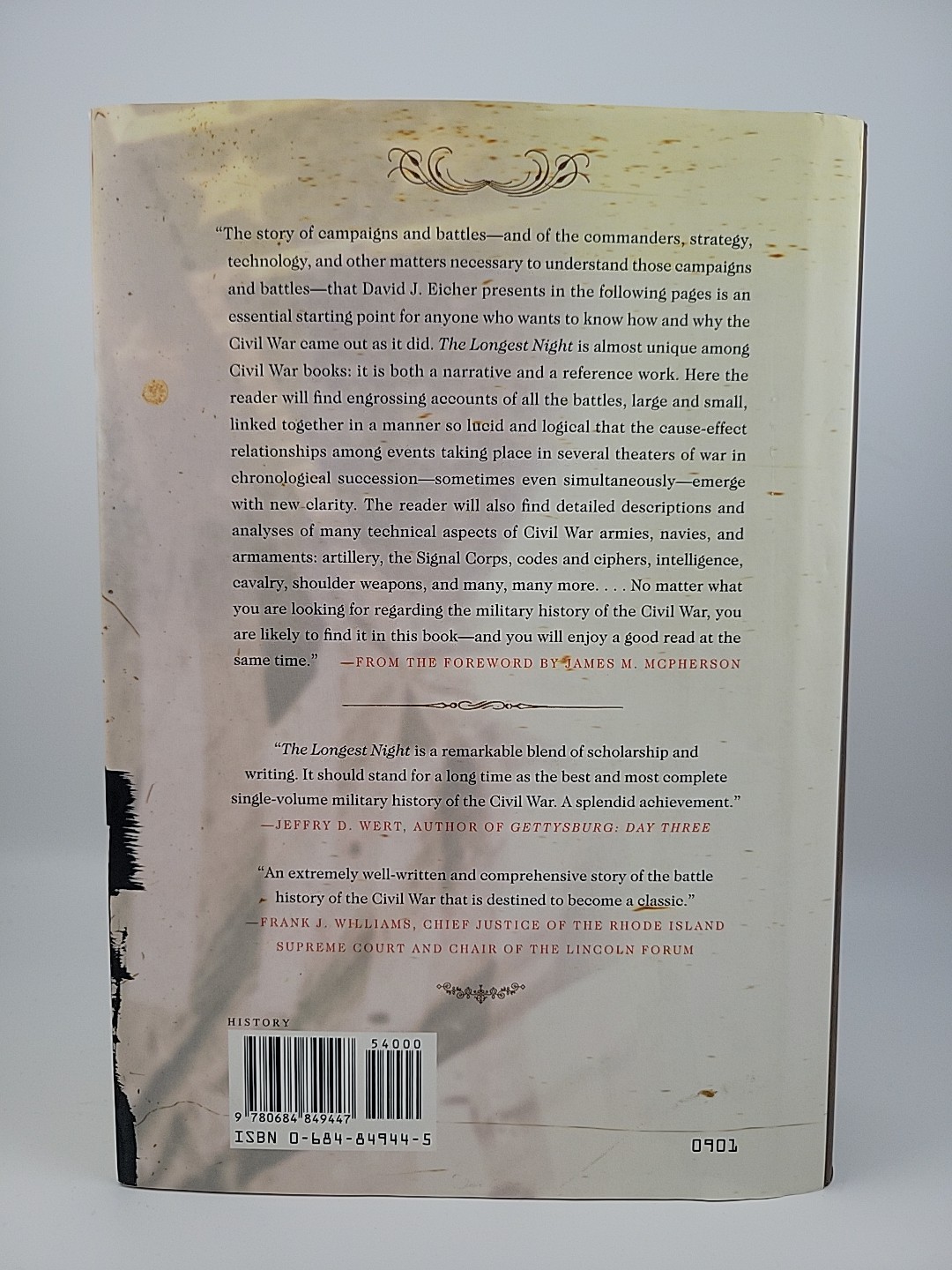 The Longest Night: A Military History of the Civil War by David J. Eicher (HC)