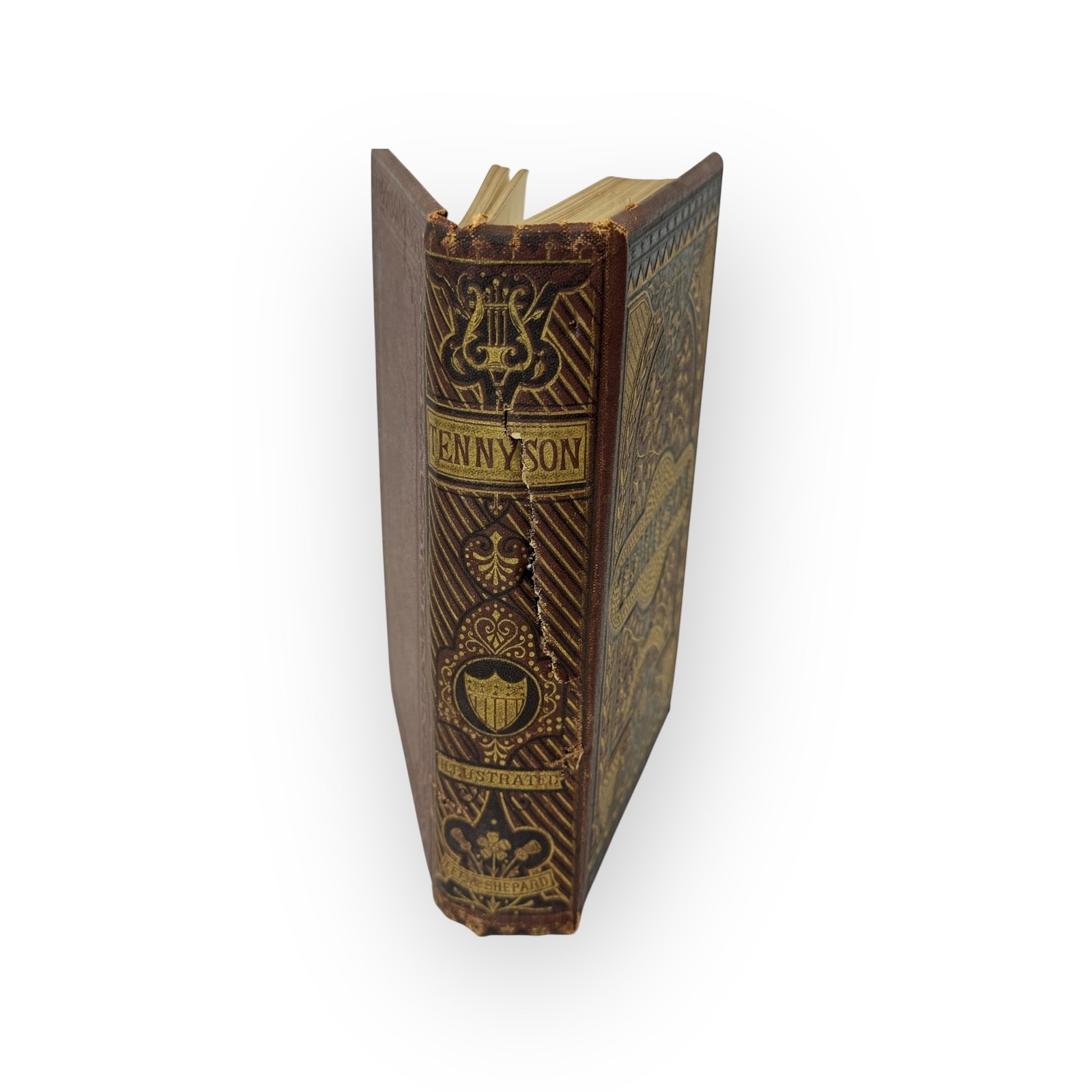 Antique The Works Alfred Tennyson Illustrated 1876 Lee & Shepard Book