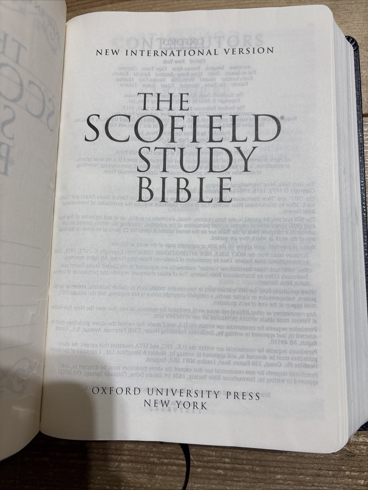 NIV Holy Bible Oxford Scofield Study System Red Letter Blue Leather