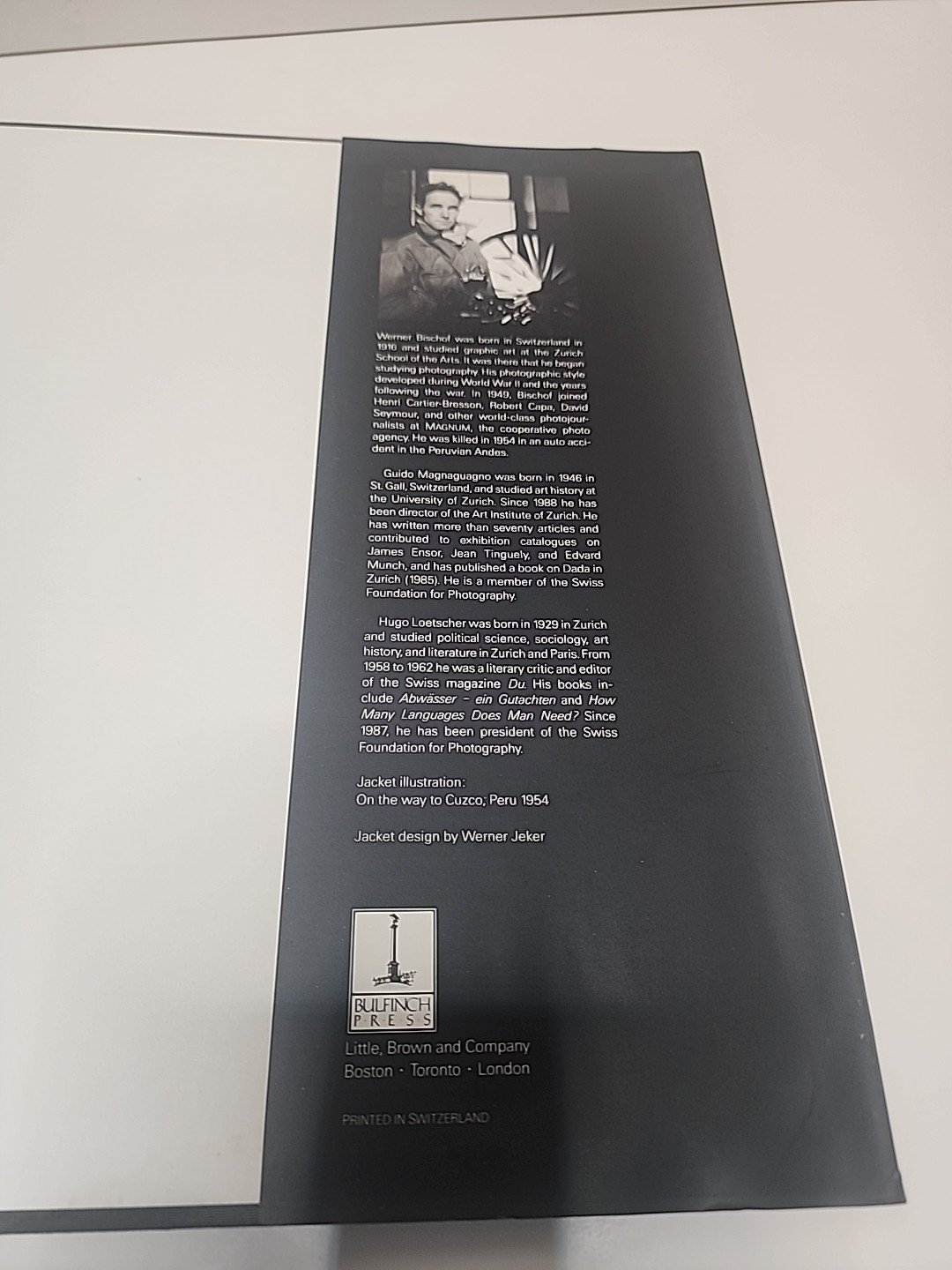 Werner Bischof, 1916-1954 by Hugo Loetscher & Guido Magnaguagno 1990 HC / DJ