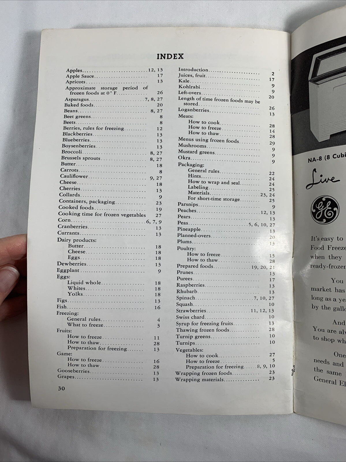 VINTAGE 1940’S GENERAL ELECTRIC “FROZEN FOODS” HOW TO 31 PAGES