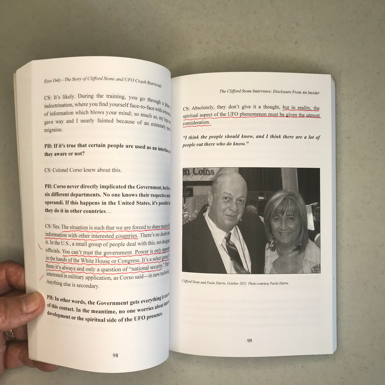 “Eyes Only” Clifford Stone UFO Crash Retrievals Paperback 2011 – 223 Pages