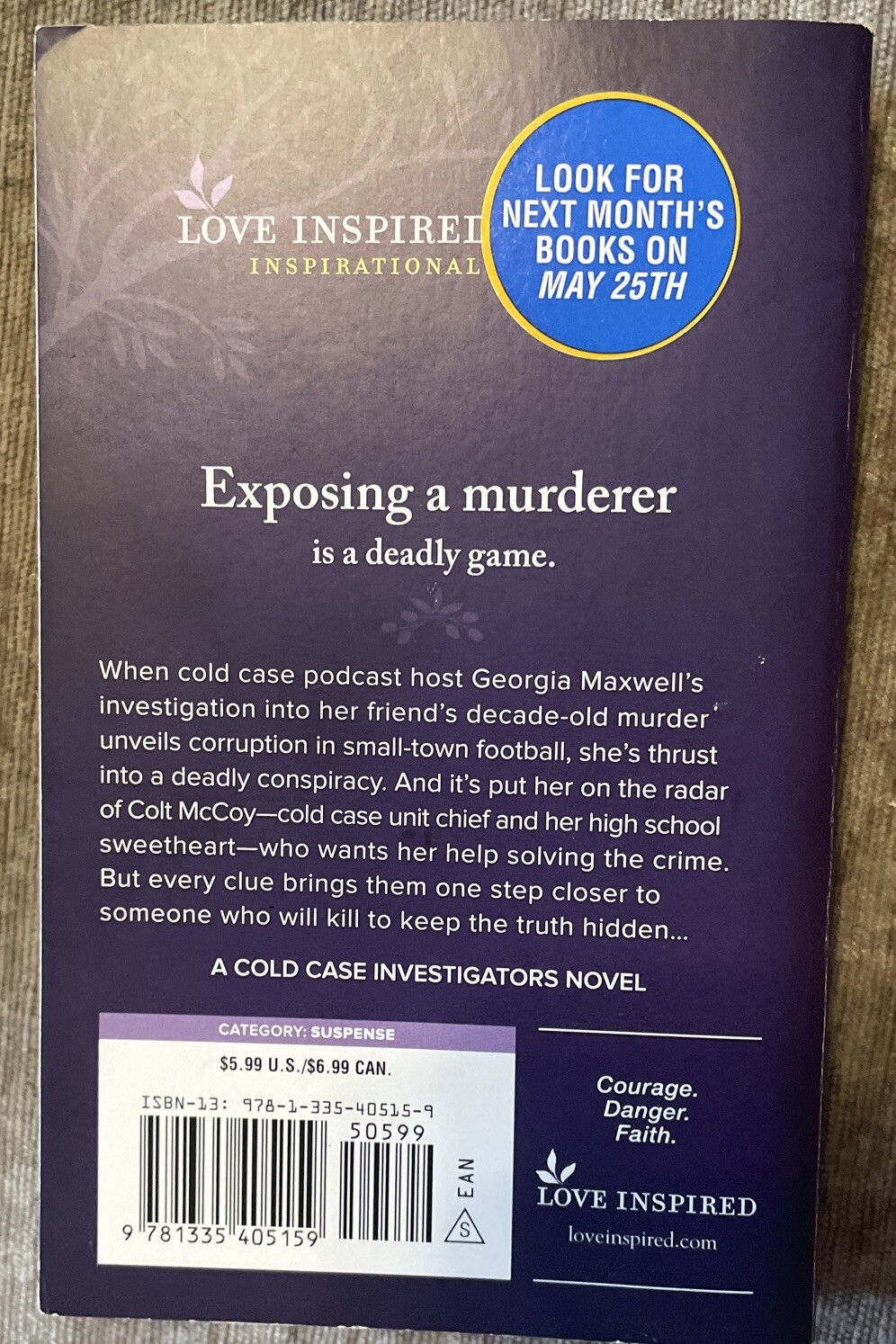 7 PBs: Love Inspired Suspense-Apr/Oct/Nov/Dec’21-VERY GOOD!