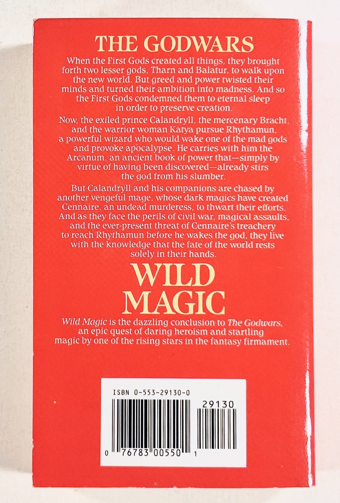1993 Angus Wells WILD MAGIC fantasy epic THE GODWARS BOOK 3 Bantam PB 1st thus