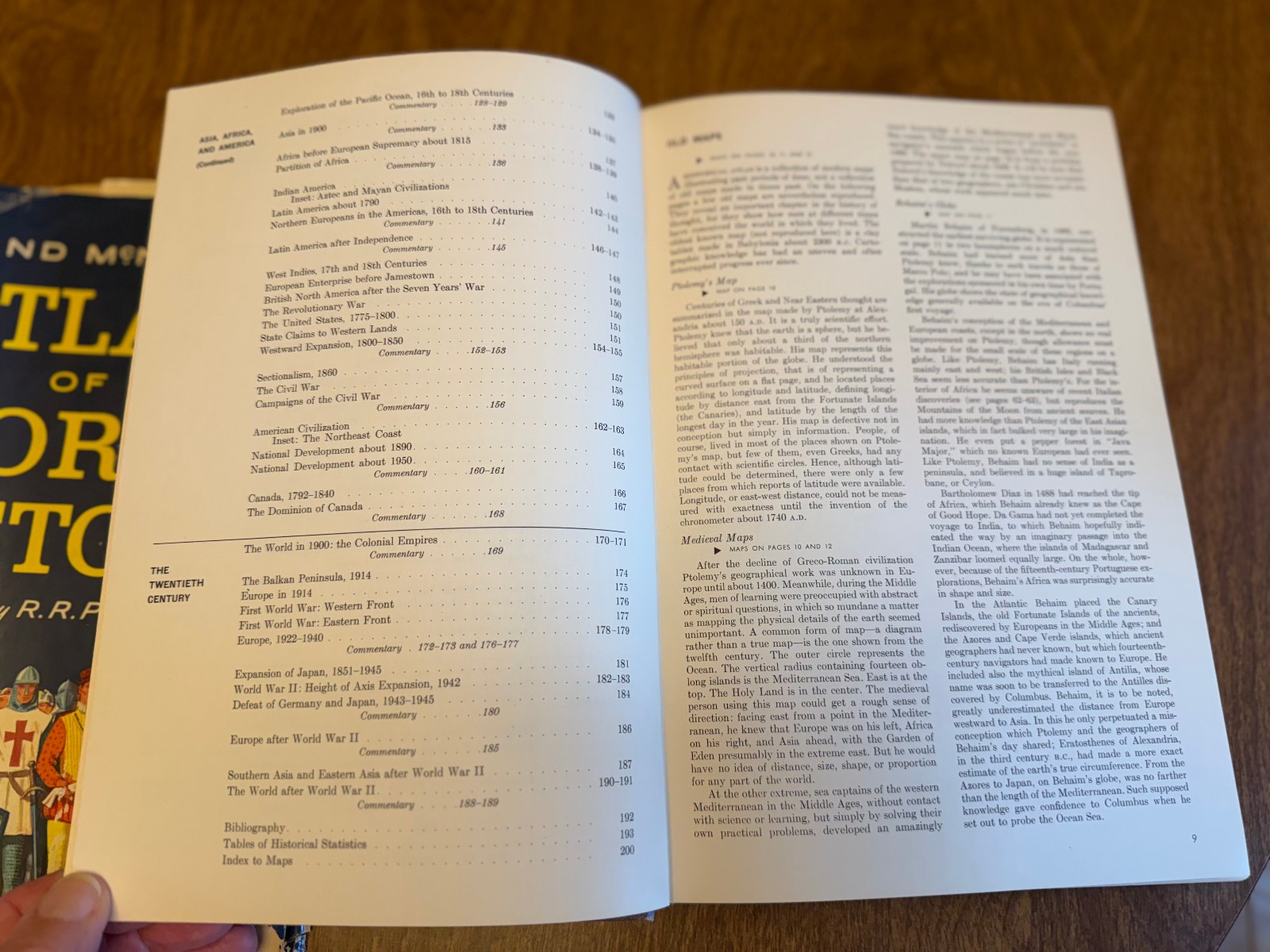 Rand McNally Atlas of World History – 132 pgs maps HCDJ 1957