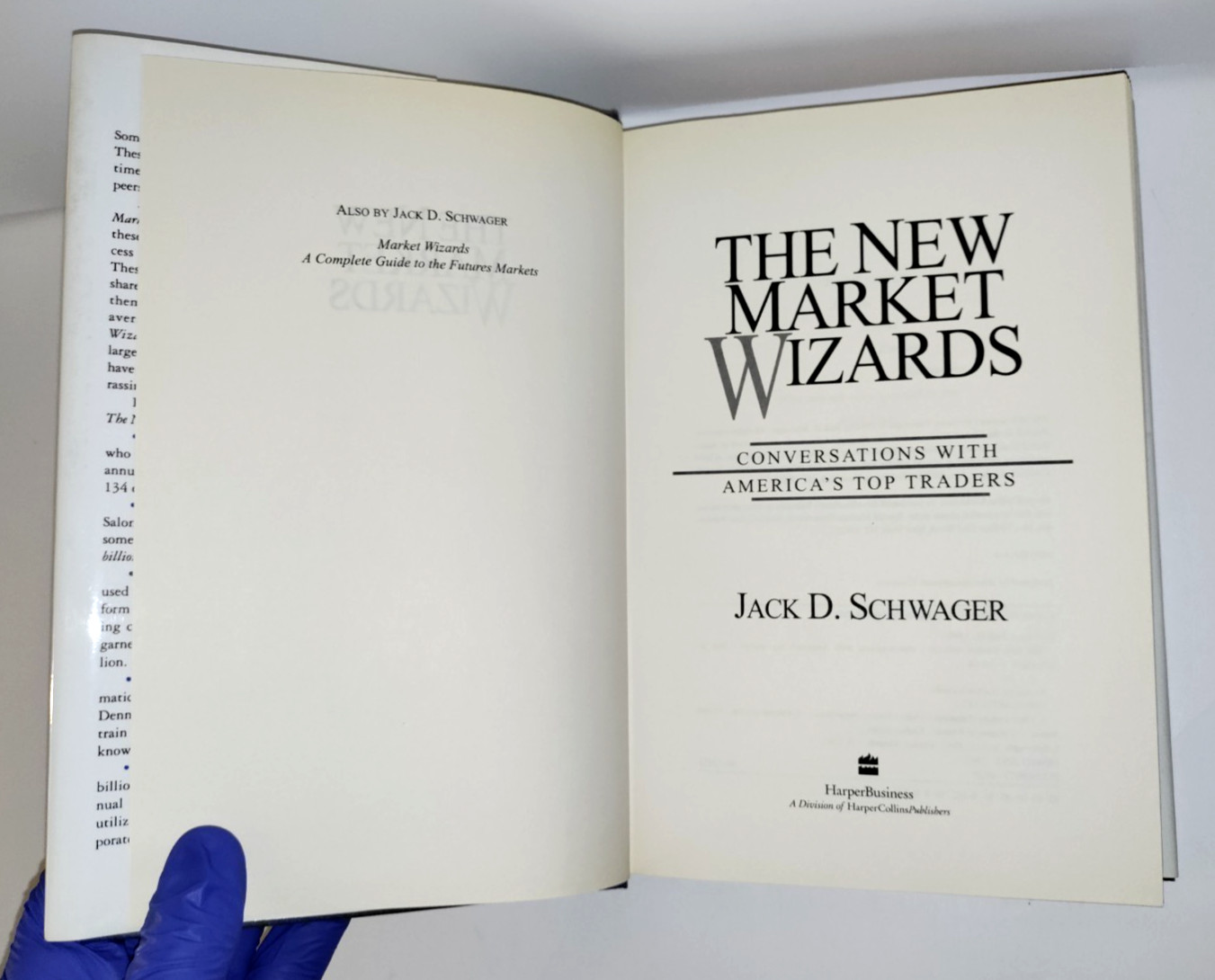 New Market Wizards : Conversations by Jack D. Schwager 1992 HC