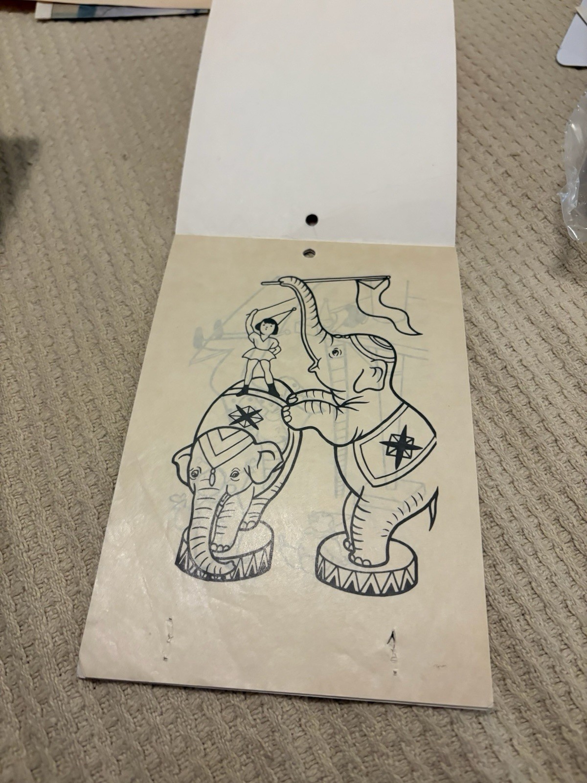 Vtg Landolls Christmas Stocking Coloring Book – 5 remaining pages
