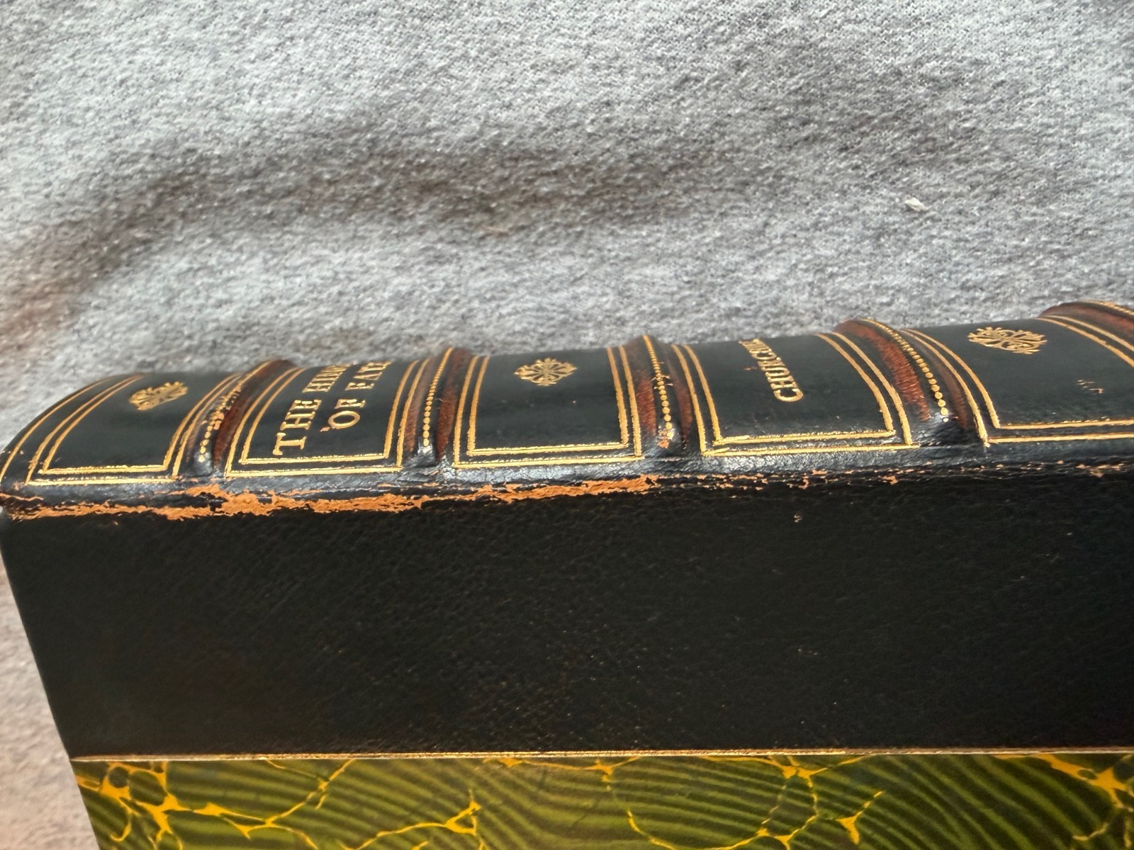 Winston S Churchill WWII Hinge of Fate 1950 Signed Thomas B McCabe 1961 Leather
