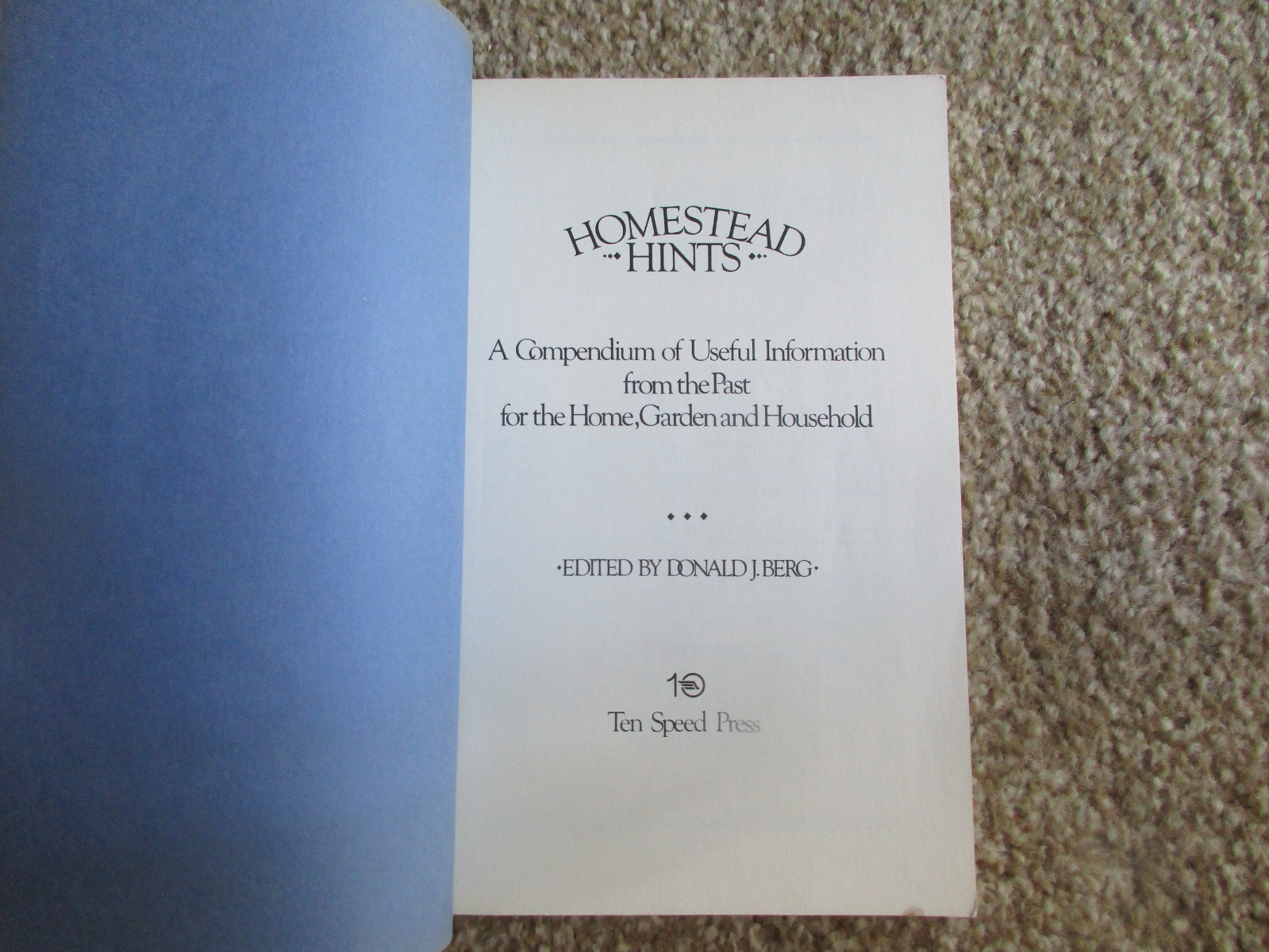 Homestead Hints – A Compendium of Useful Information From the Past – 1986, Berg
