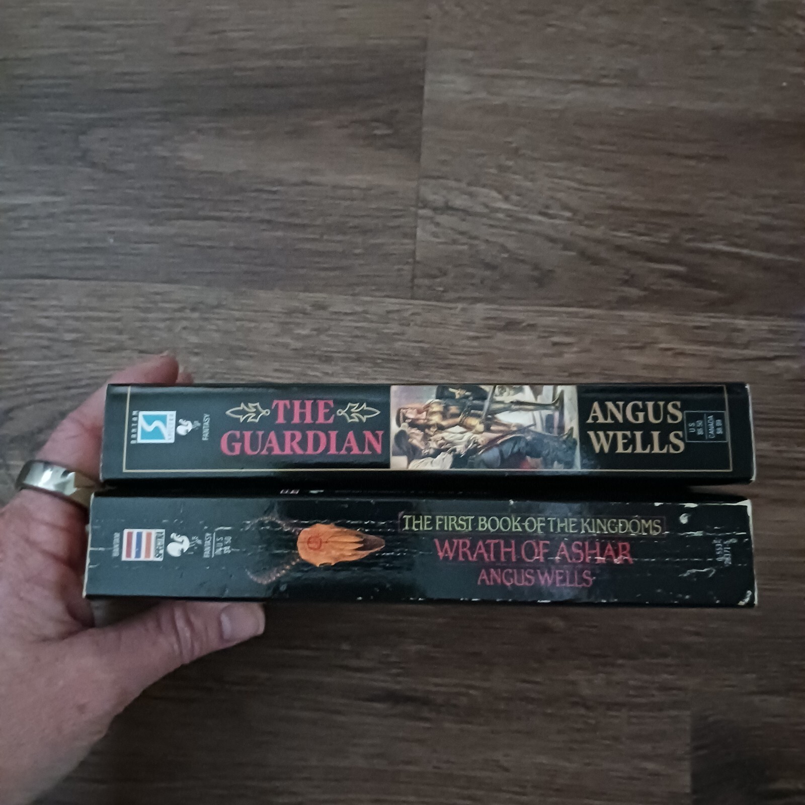 Lot of 2 Paperback Books Angus Wells Guardian Wrath of Ashar Kingdoms