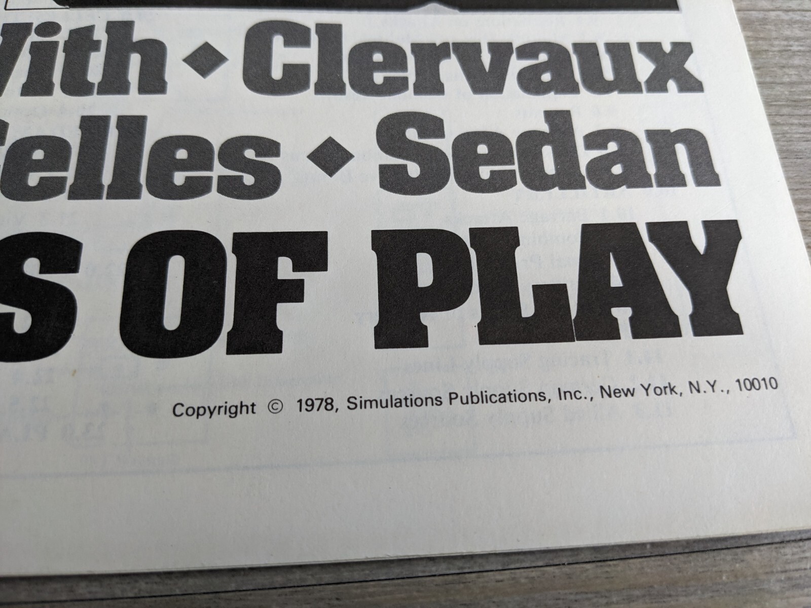 Battles for the Ardennes Replacement Rules of Play & Campaign Rules SPI 1978