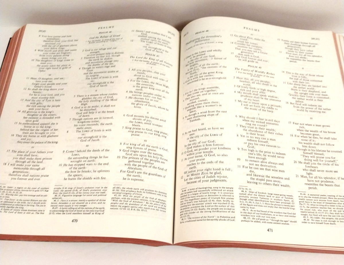 Holy Bible The New American Bible (NAB) Catholic Press World Softcover 1970/71