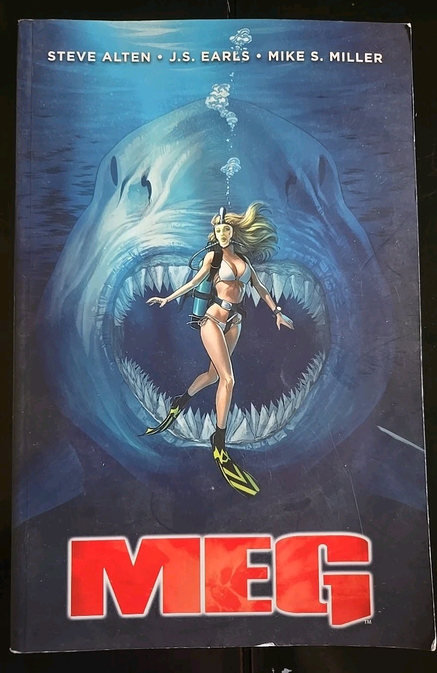 The Meg Graphic Novel Steve Alten Rare TPB Comic Book Megalodon 2019 BLACKLIST