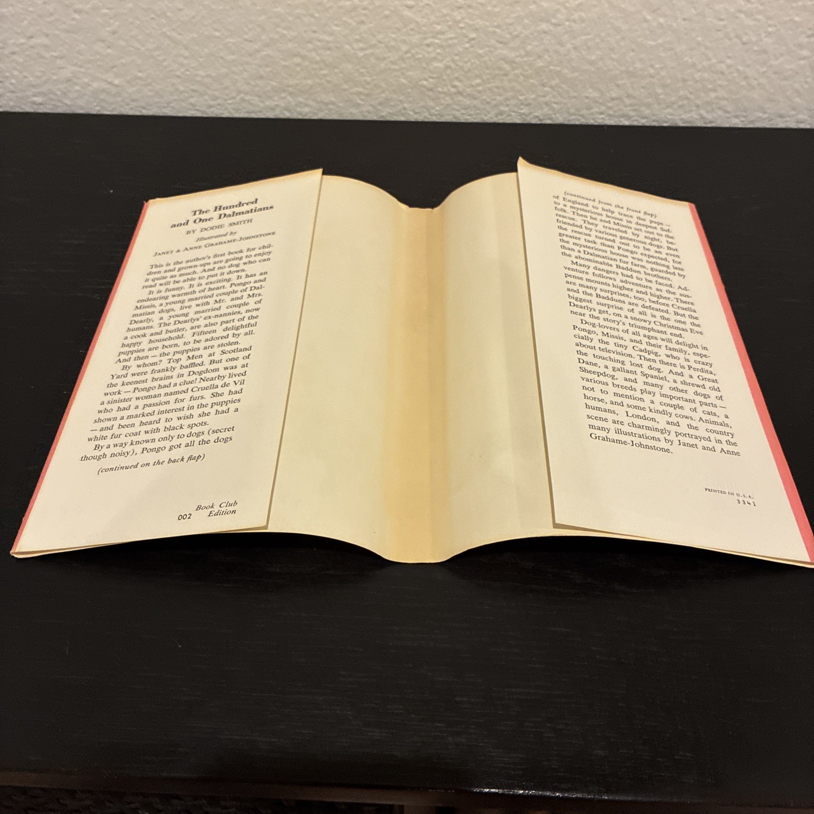 The Hundred and One Dalmatians – Dodie Smith – 1957 Book Club Edition – HCDJ