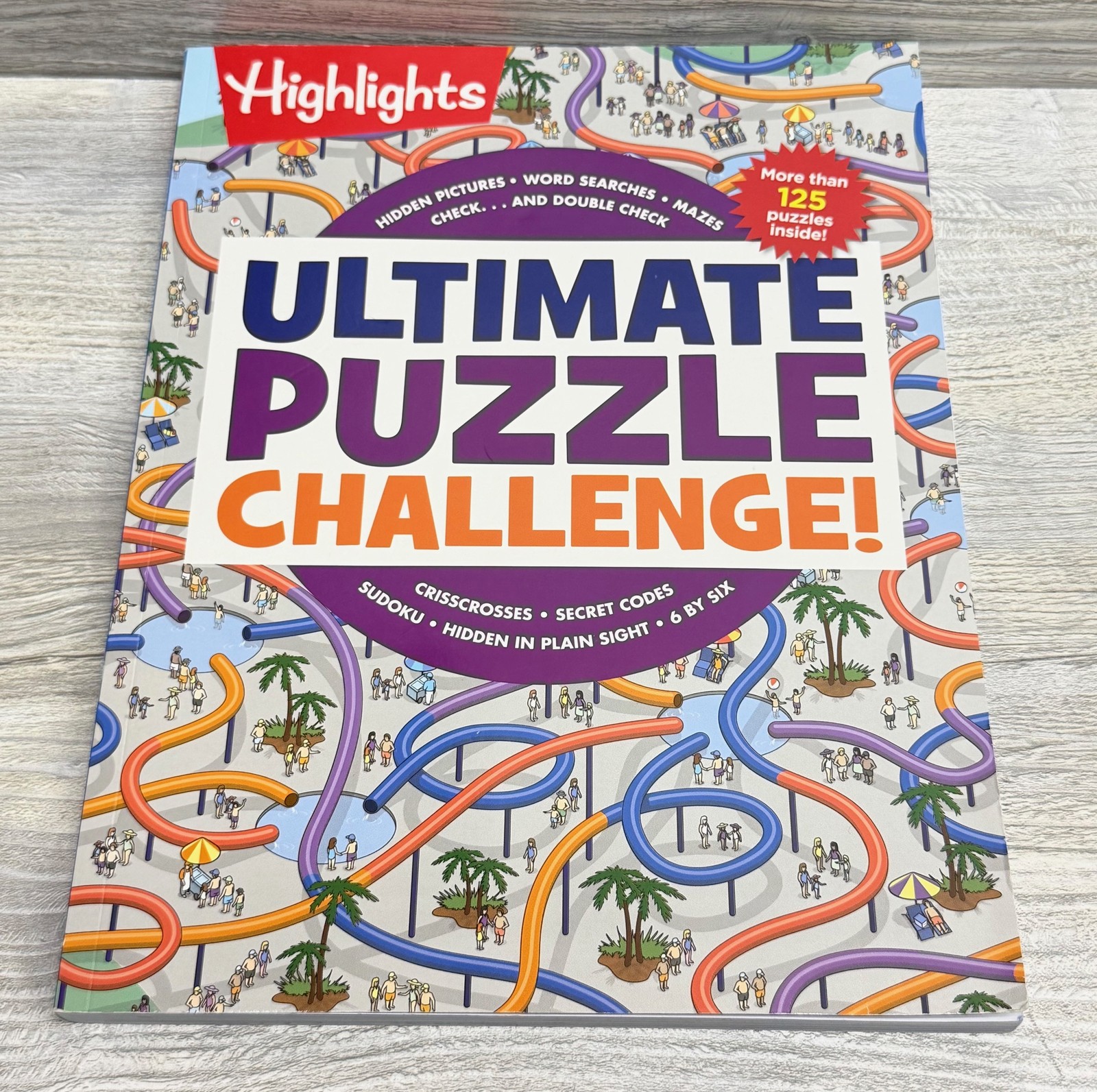 Highlights Ultimate Puzzle Challenge Book Kids Mazes Word Search Sudoku Ages 8+