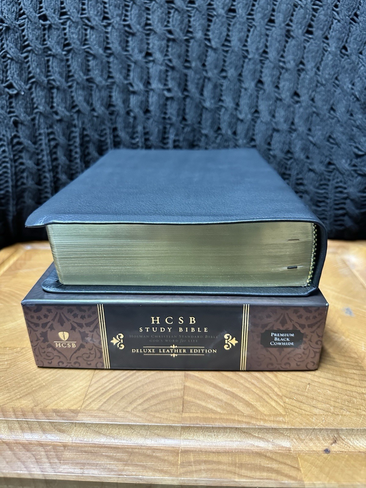 NEW: HCSB Study Bible – Deluxe Leather Edition – Premium Black Cowhide – NIB