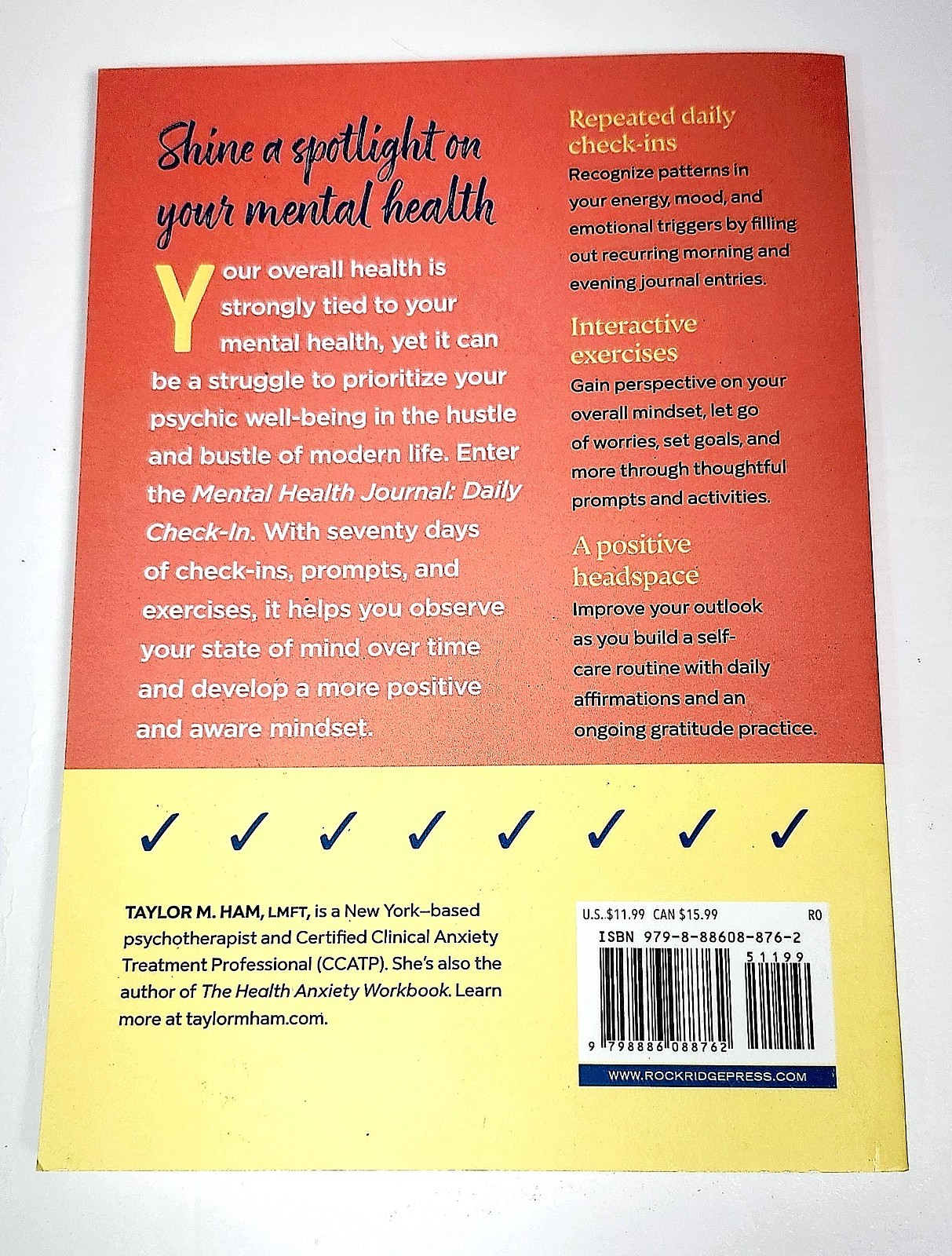 Mental Health Journal 70 Days of Reflection Space Taylor Ham (Paperback, 2022)
