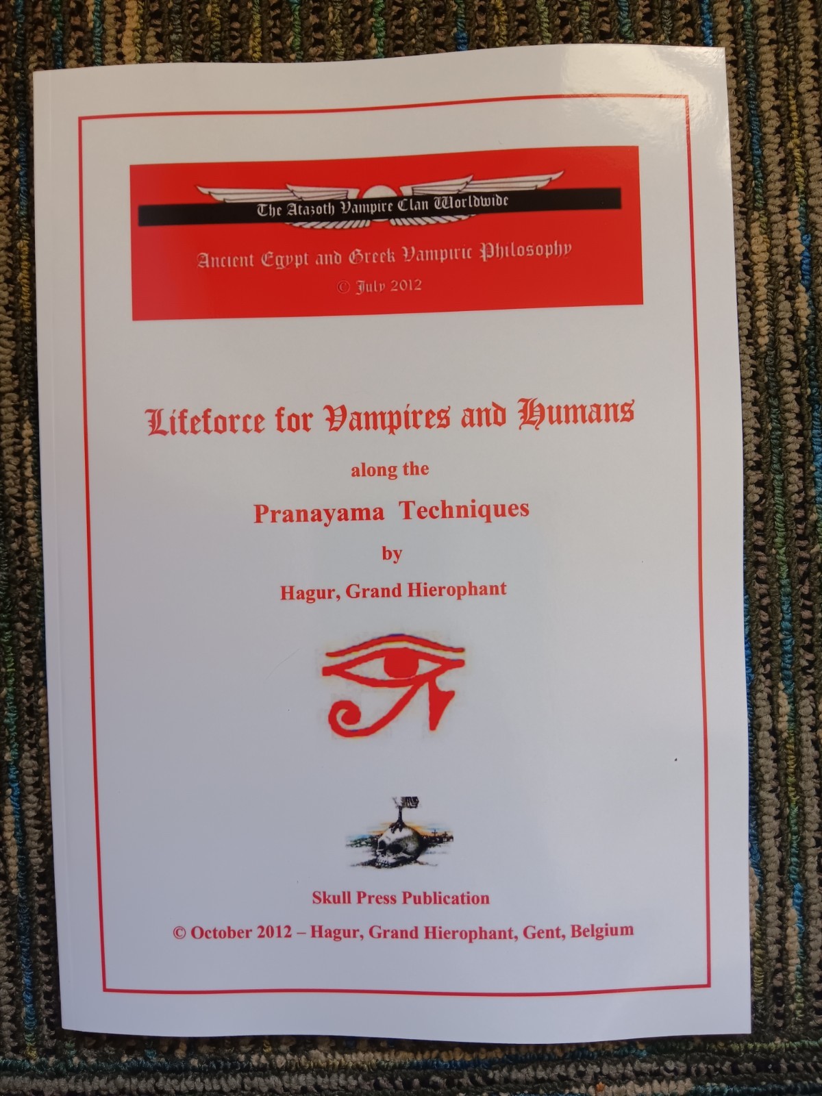 Hagur LifeForce For Vampires Pranayama order of nine angles Satanism O9a