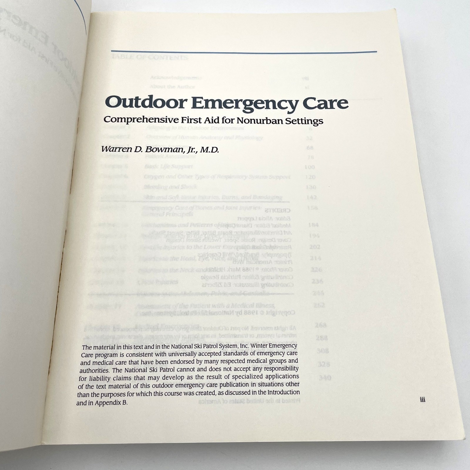 The National Ski Patrol’s Outdoor Emergency Care by Warren Bowman TPB